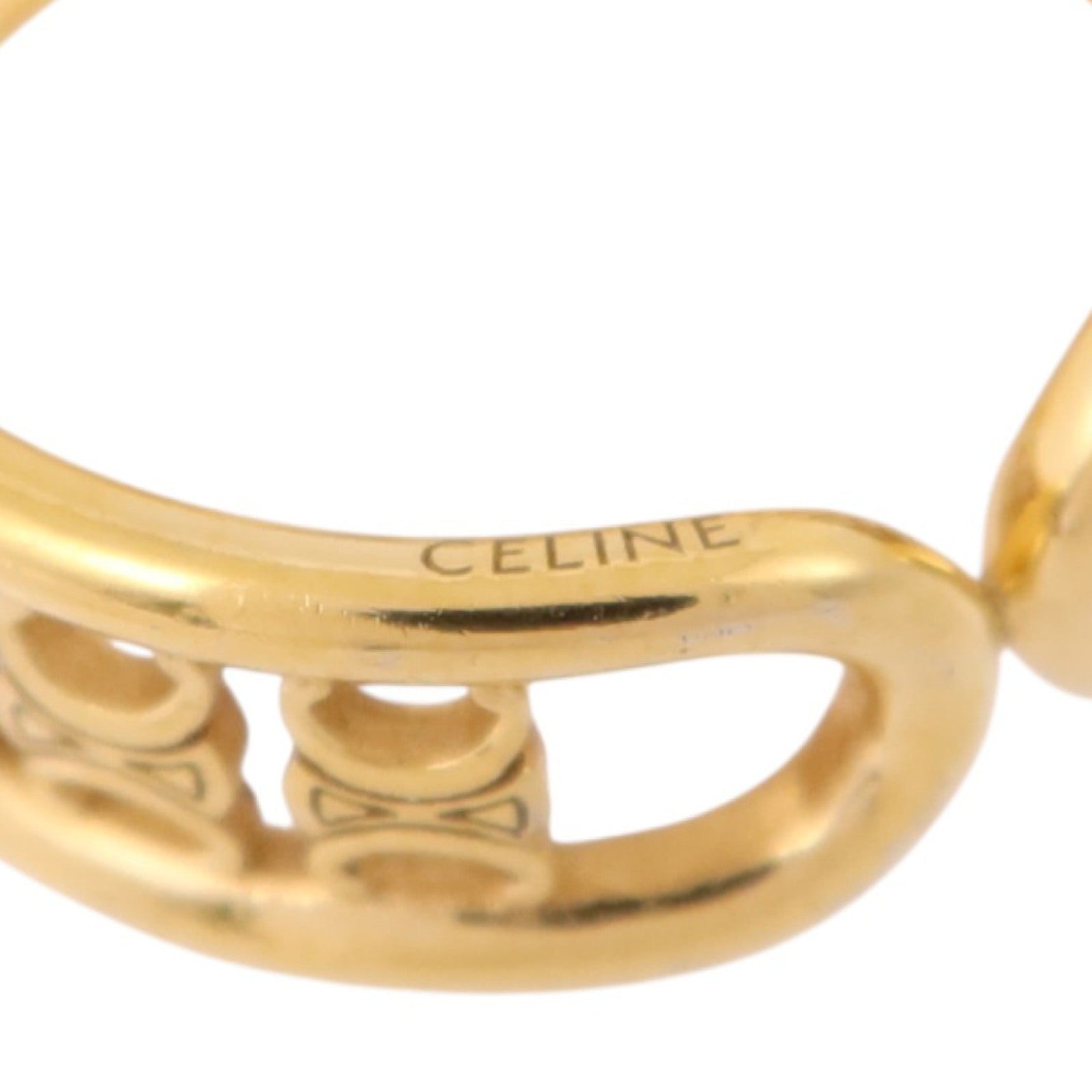 CELINE 金屬Triomphe Multi Ring戒指#54/US#6.5