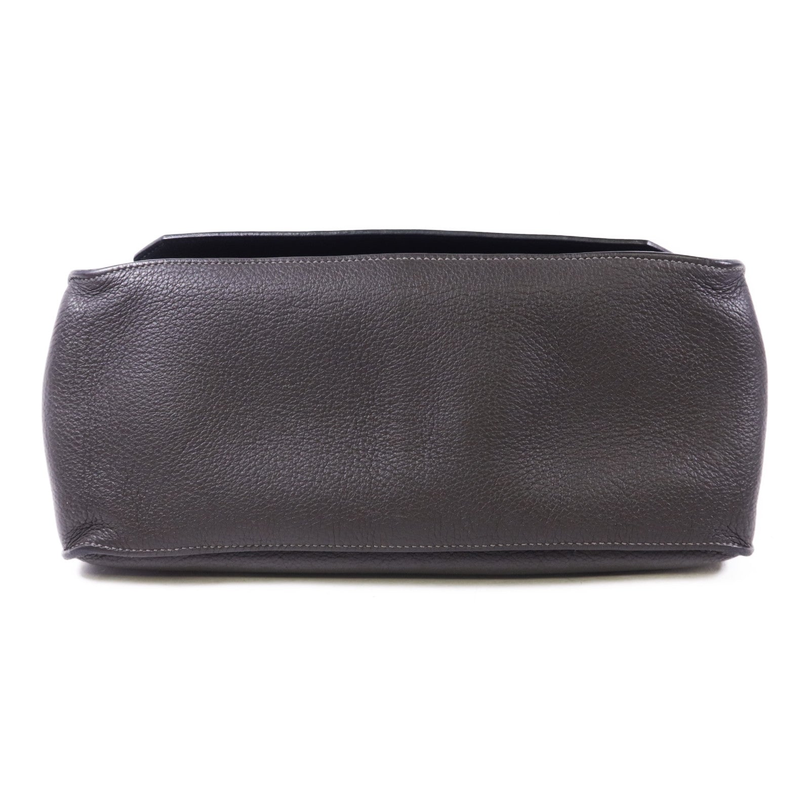 HERMES Clemence皮革Jypesiere 34銀扣肩背袋Etain