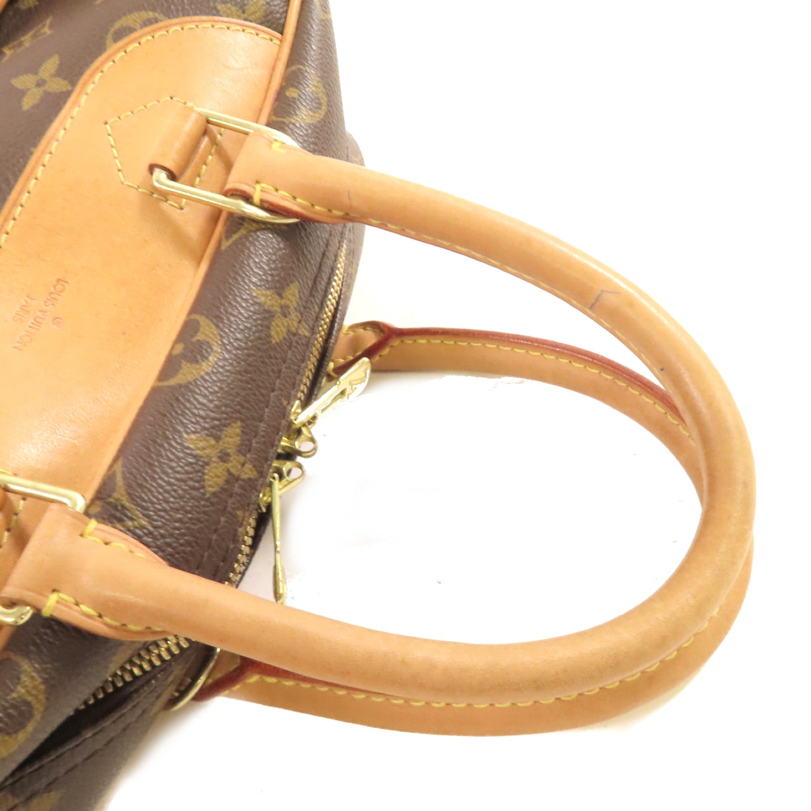 LOUIS VUITTON 【激減優惠】Monogram Deauville Hand Bag金扣手挽袋啡色