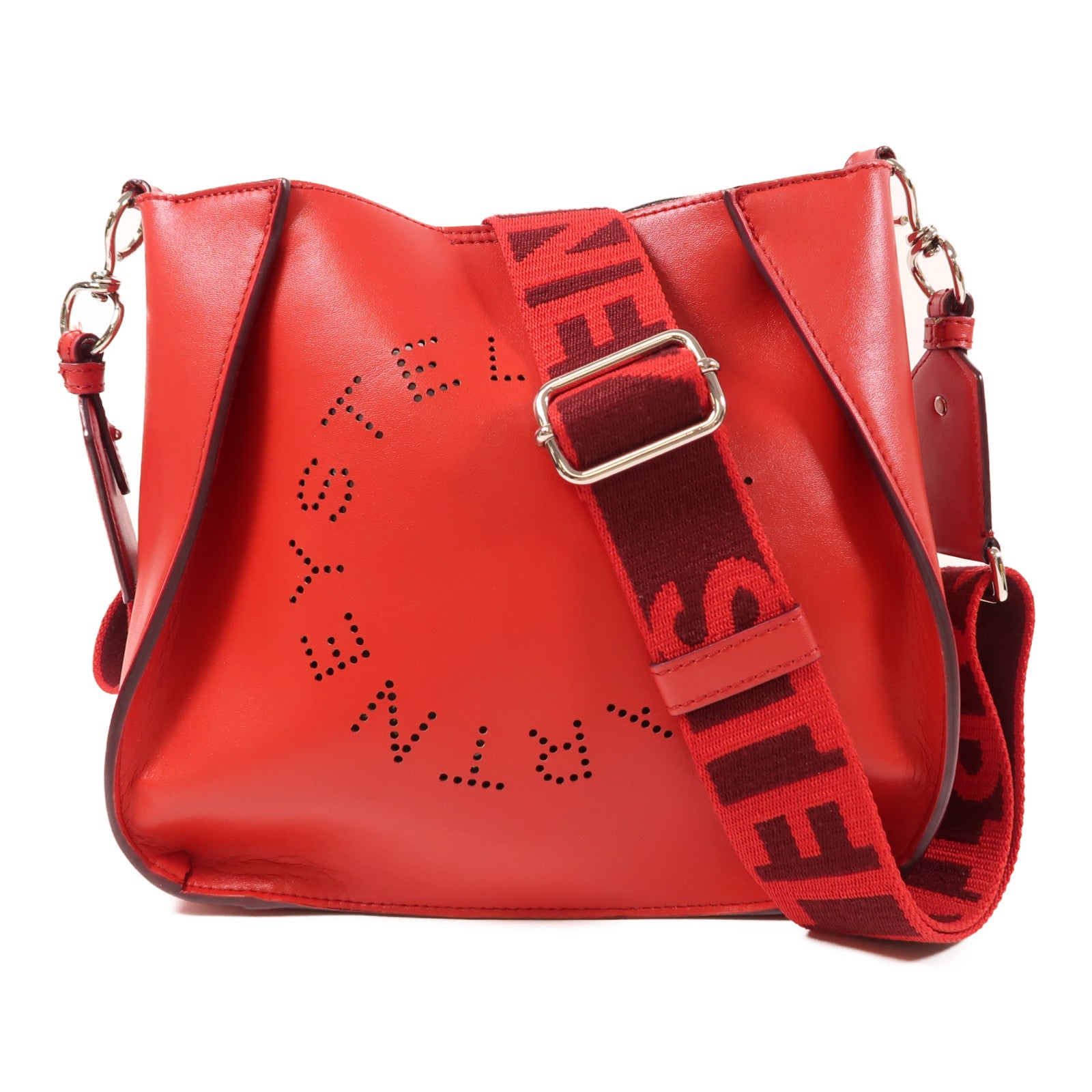 Stella McCartney 皮革Shoulder Bag銀扣肩背袋
