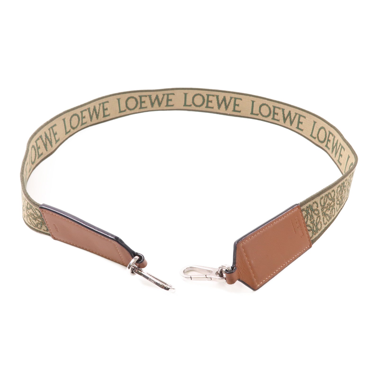 LOEWE 帆布Shoulder Strap金扣肩帶