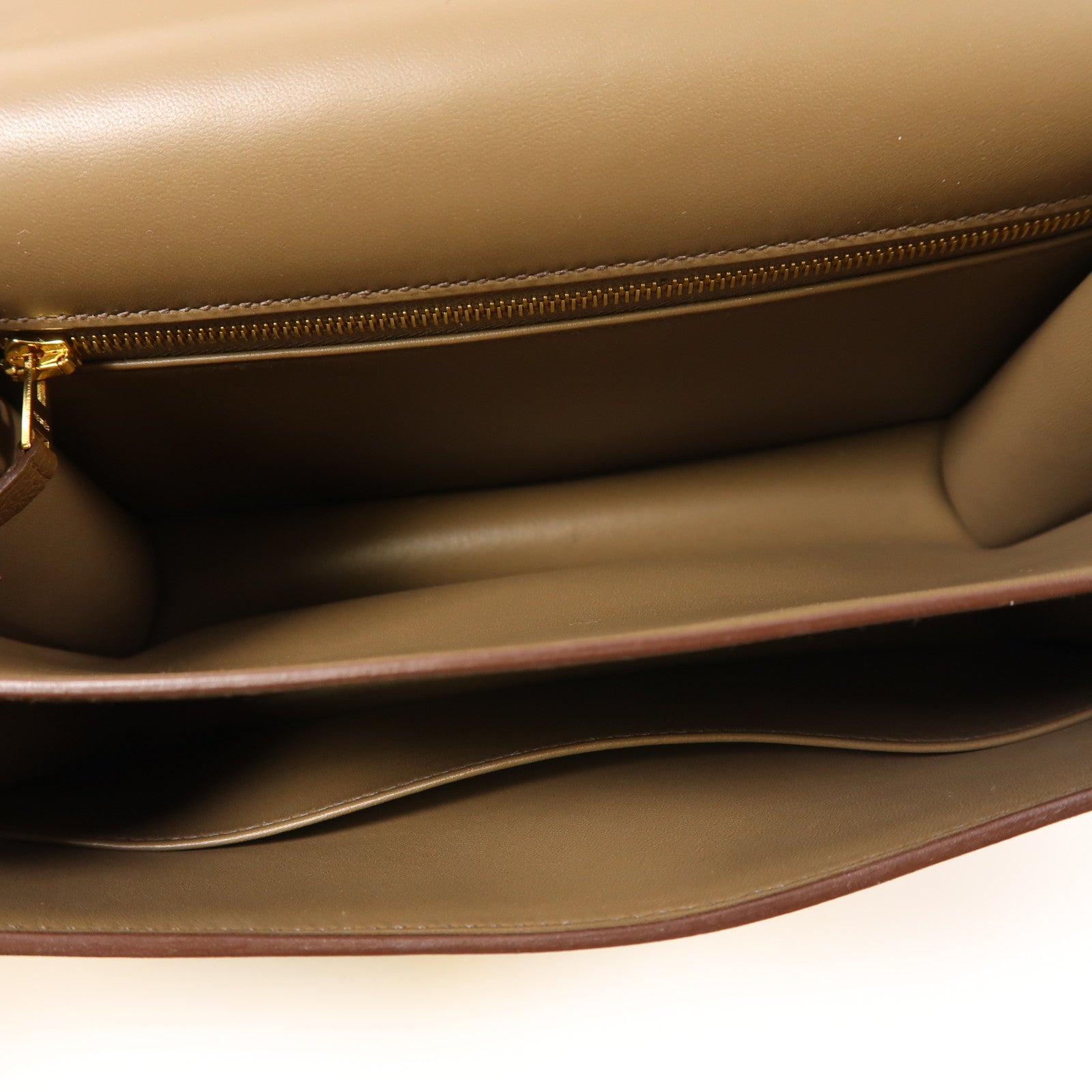 HERMES Evercolor皮革Constance 24金扣肩背袋Toundra