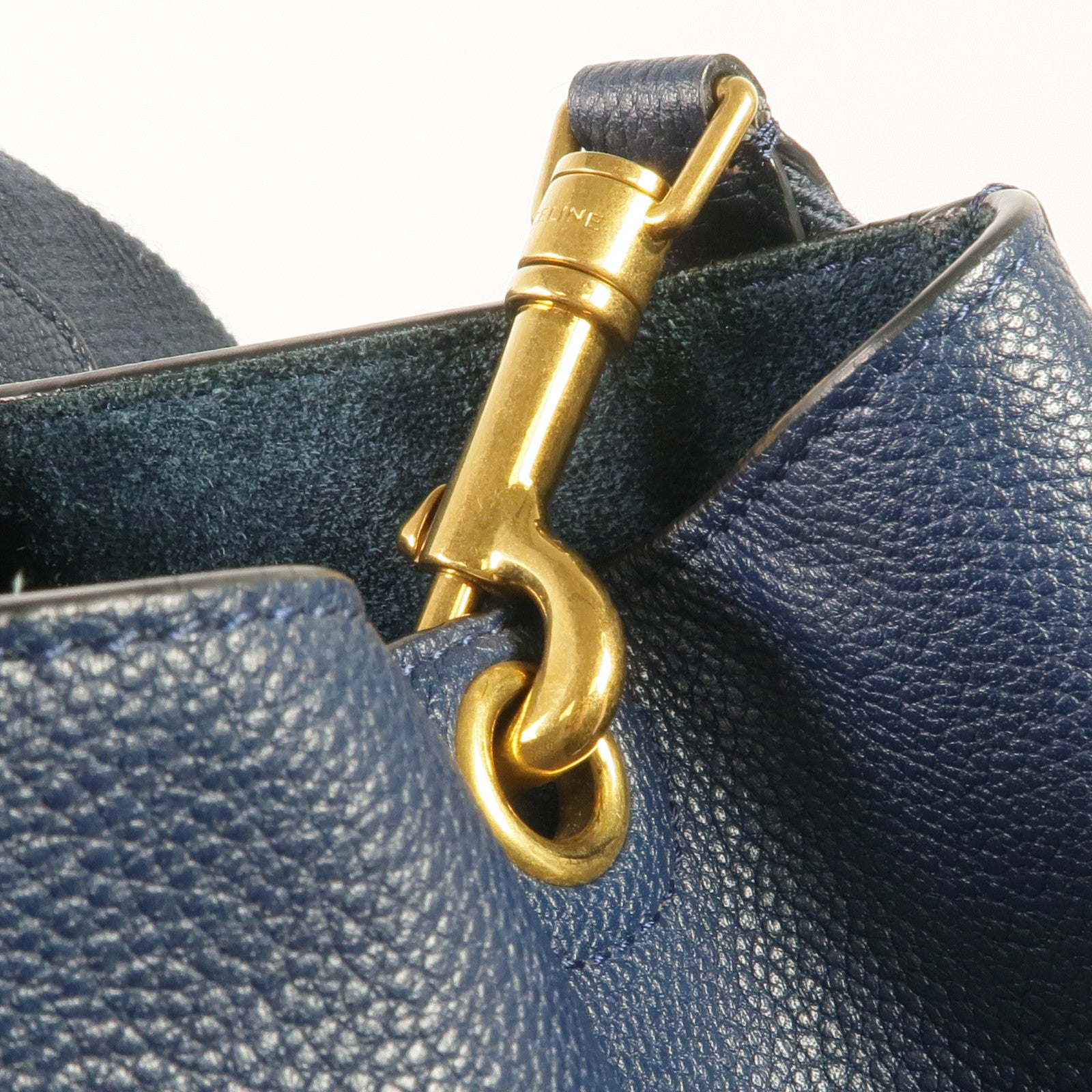 CELINE 牛皮皮革Sangle Large Bucket Bag金扣肩背袋