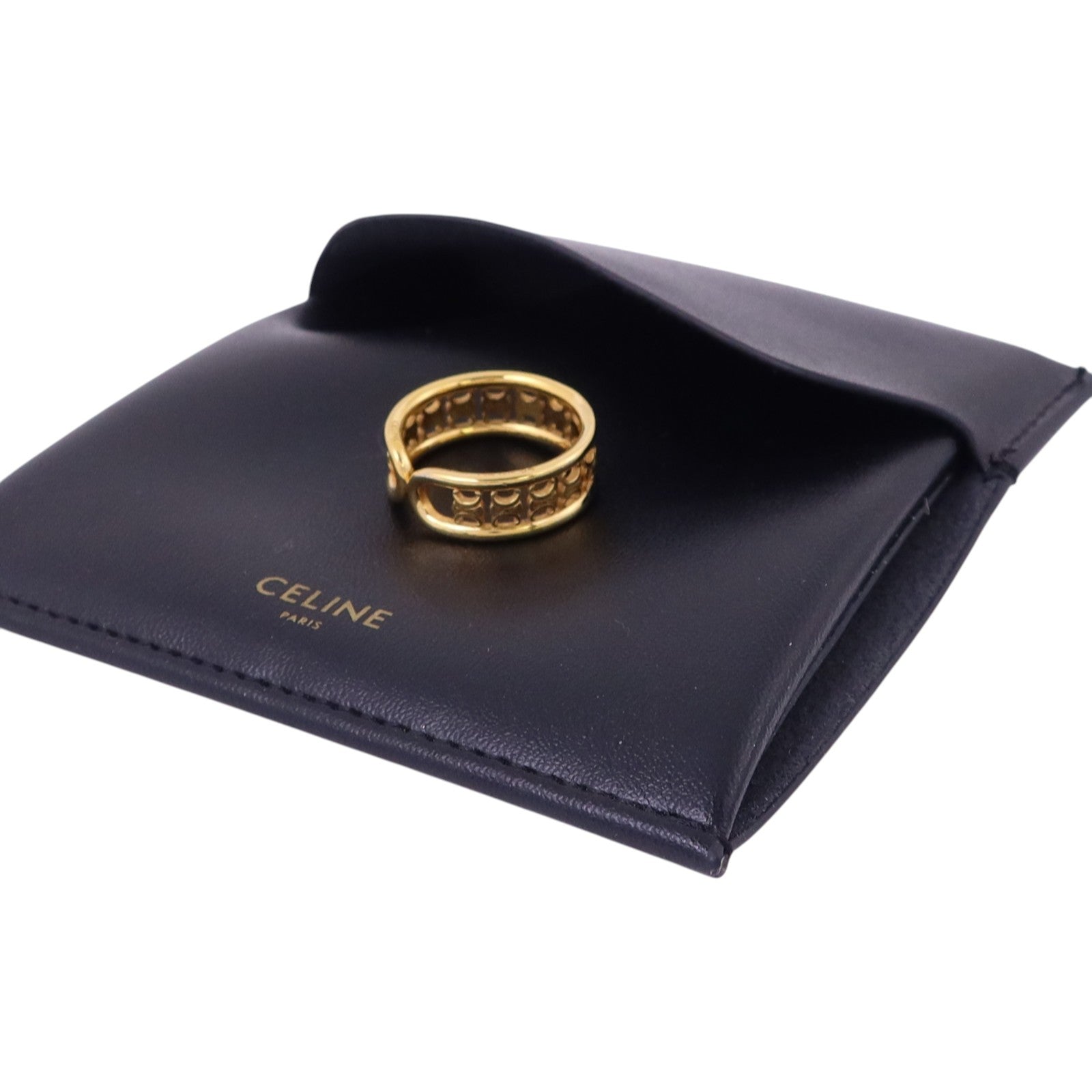 CELINE 金屬Triomphe Multi Ring戒指#54/US#6.5