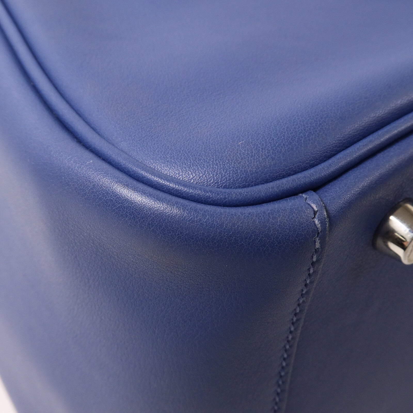 HERMES Swift皮革/Epsom皮革Lindy 30手挽肩背兩用袋Bleu Brighton