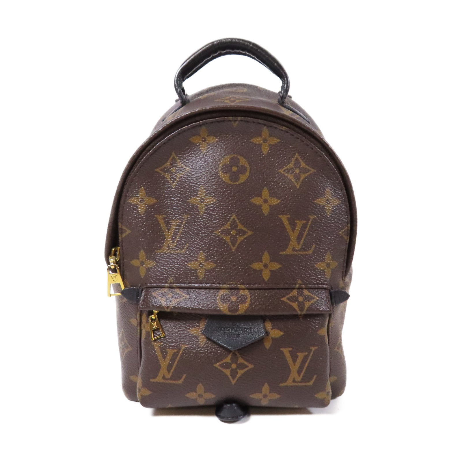 LOUIS VUITTON Monogram Palm Springs金扣背包啡色