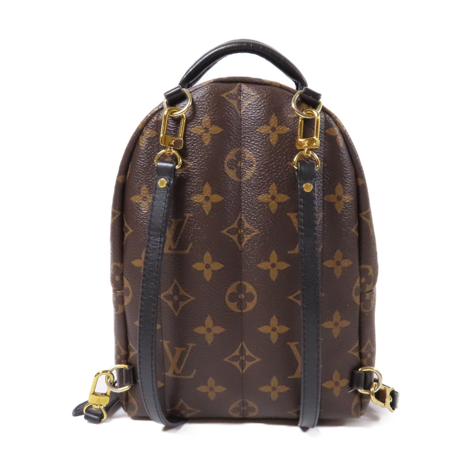 LOUIS VUITTON Monogram Palm Springs金扣背包啡色