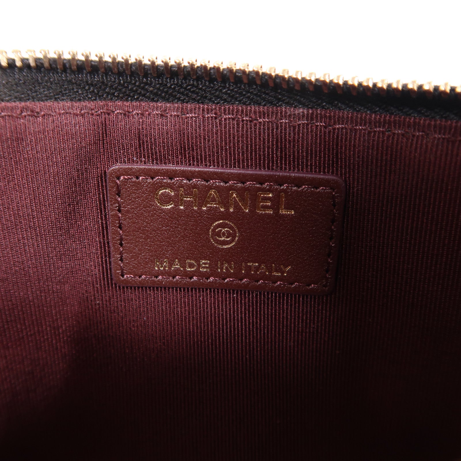 CHANEL 牛皮皮革Long Wallet金扣長錢包