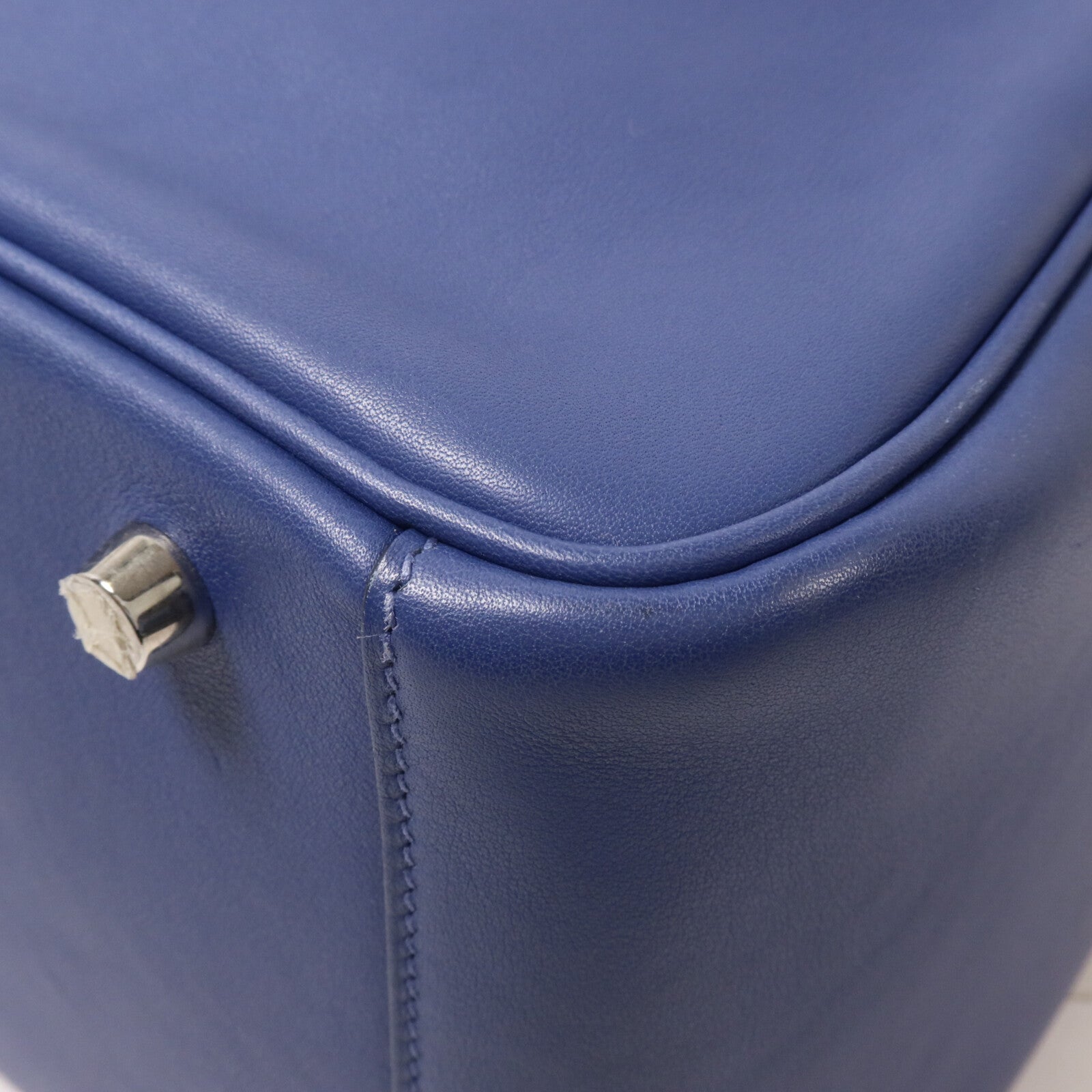 HERMES Swift皮革/Epsom皮革Lindy 30手挽肩背兩用袋Bleu Brighton