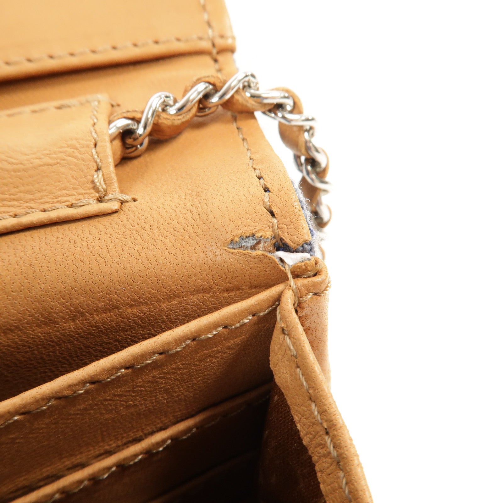 CHANEL Denim Chain Shoulder肩背袋