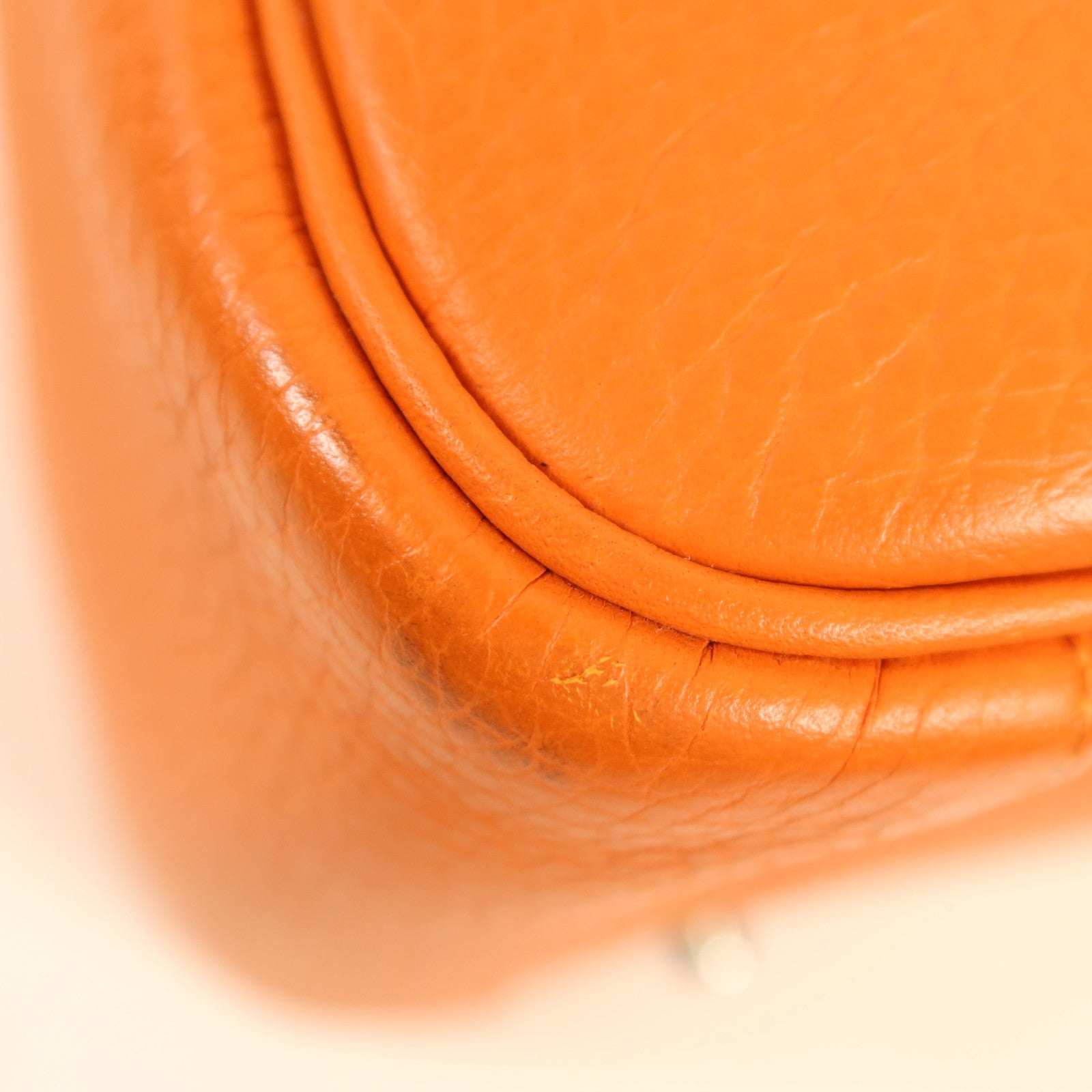 HERMES Clemence皮革Lindy 34銀扣手挽肩背兩用袋Feu