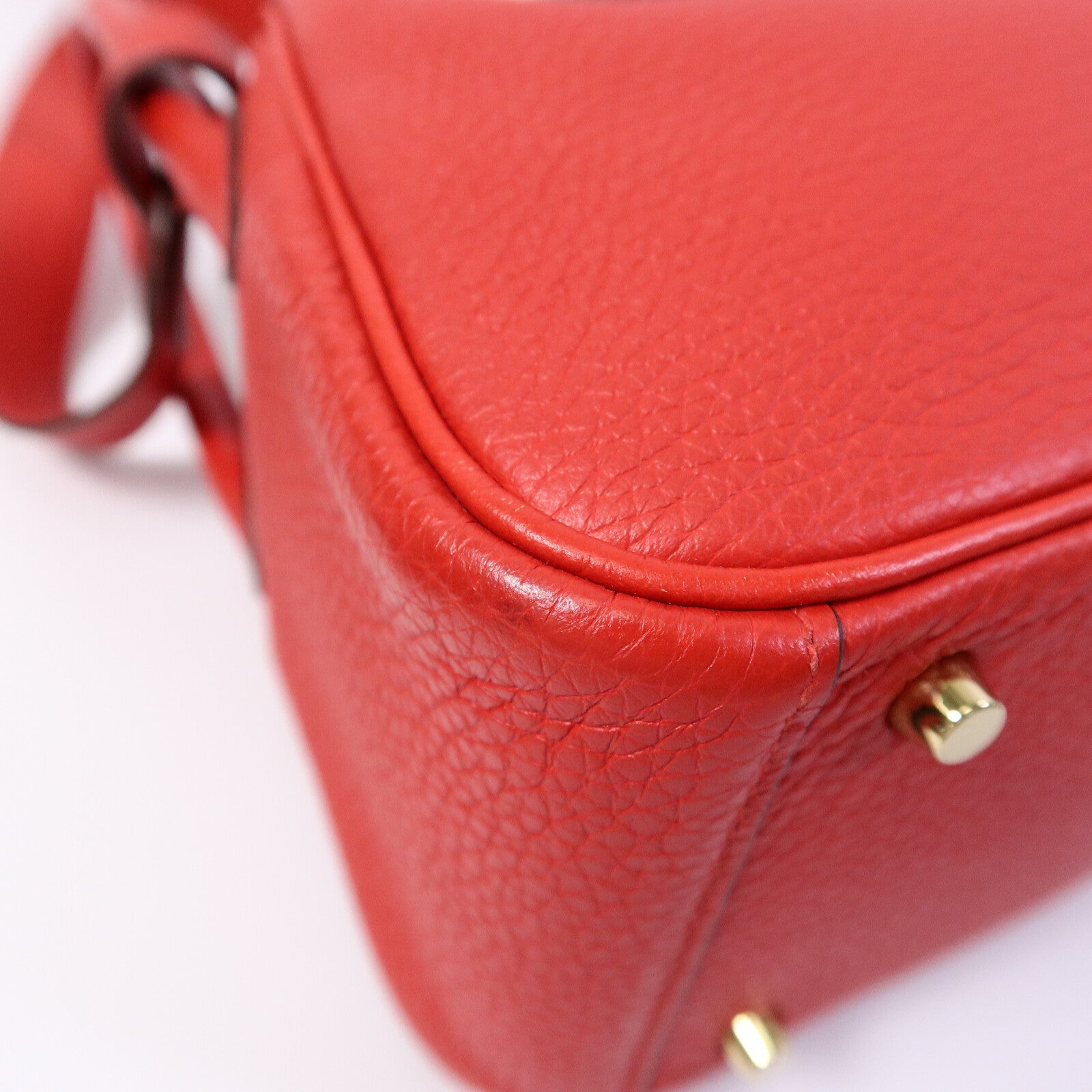 HERMES Clemence皮革Mini Lindy金扣手挽肩背兩用袋