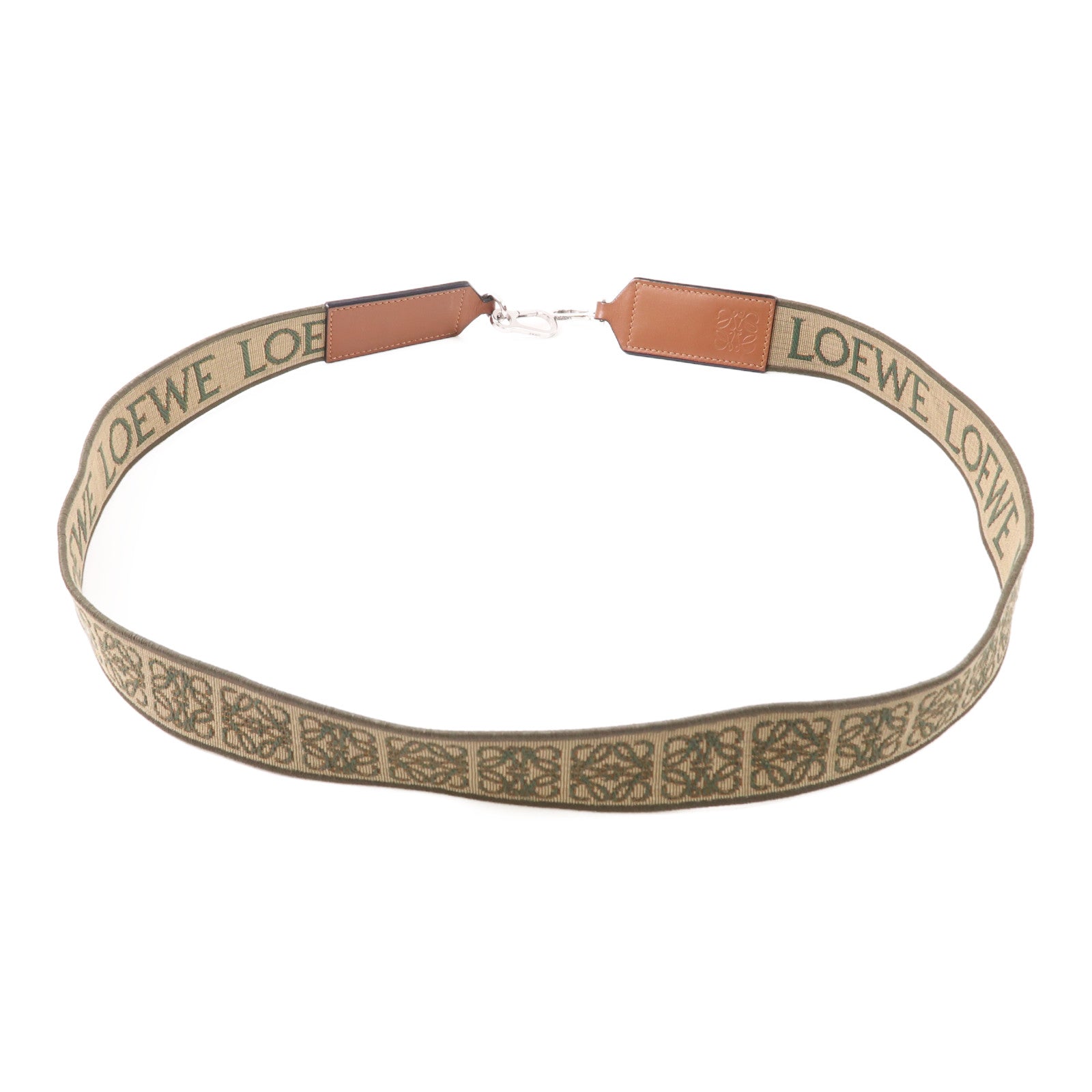 LOEWE 帆布Shoulder Strap金扣肩帶