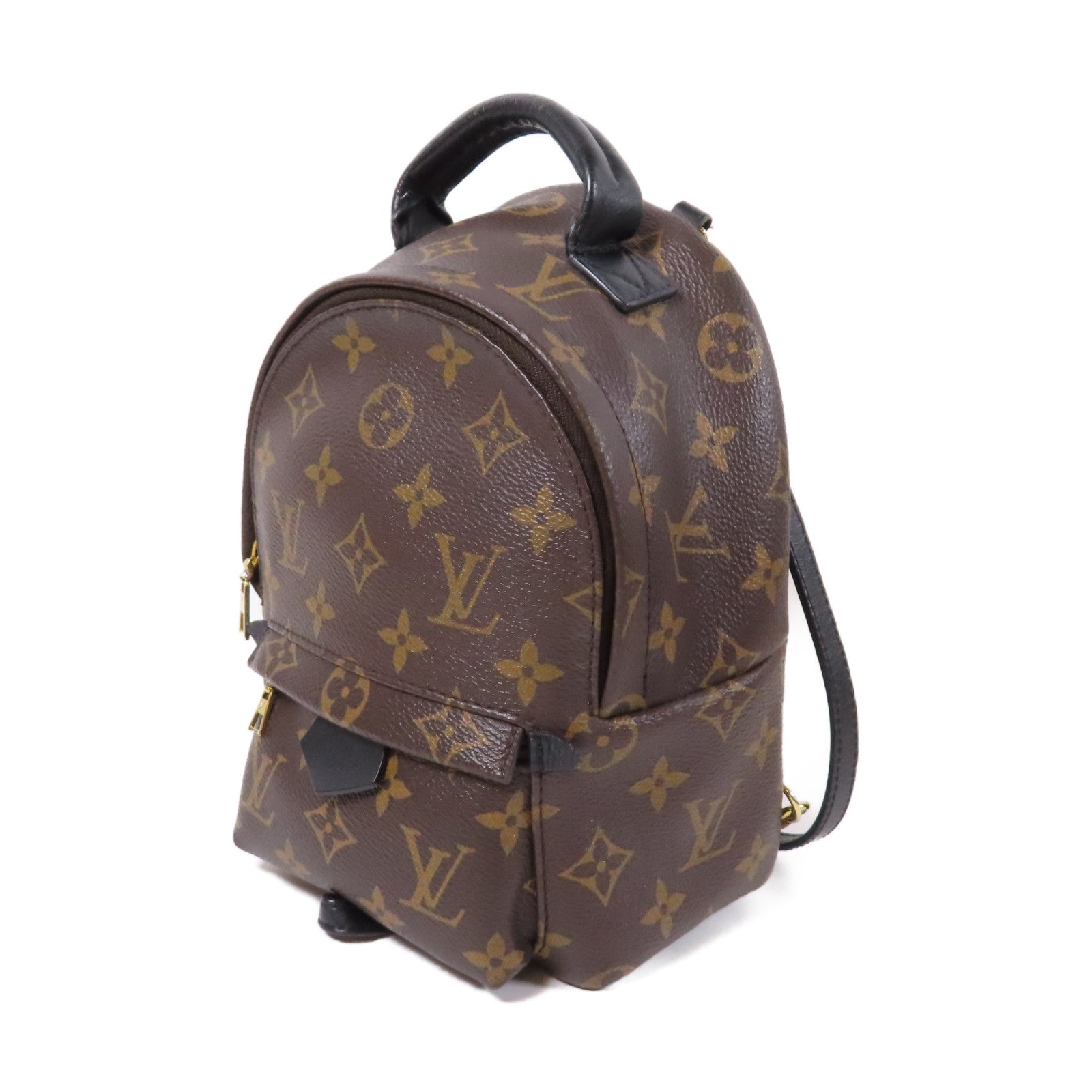 LOUIS VUITTON Monogram Palm Springs金扣背包啡色