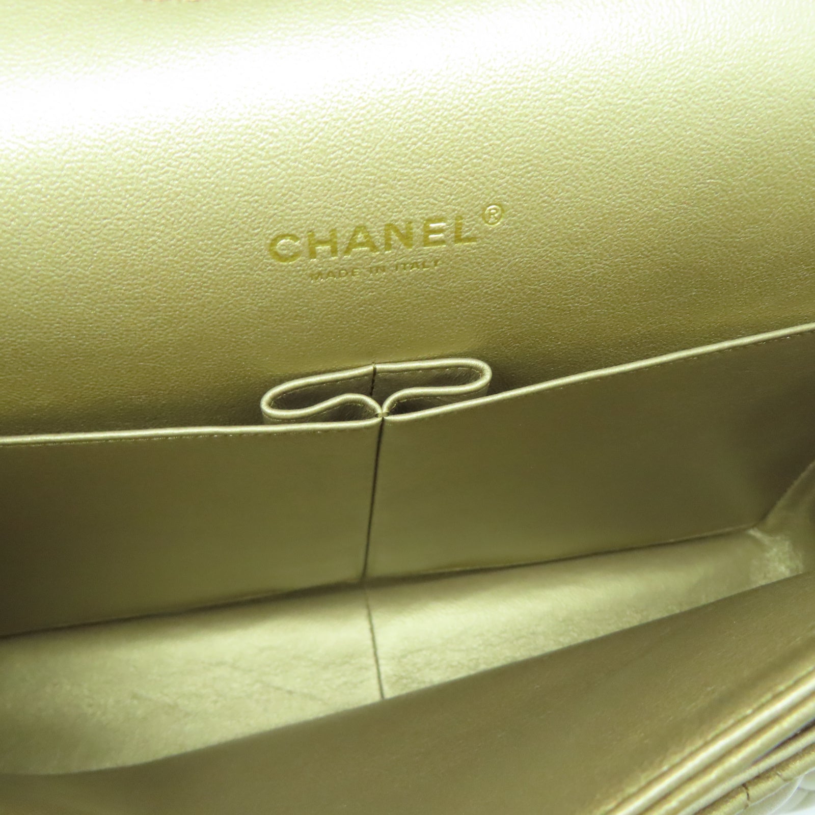 CHANEL 【激減優惠】菱格羊皮皮革Chain Shoulder金扣鏈帶肩背袋金色