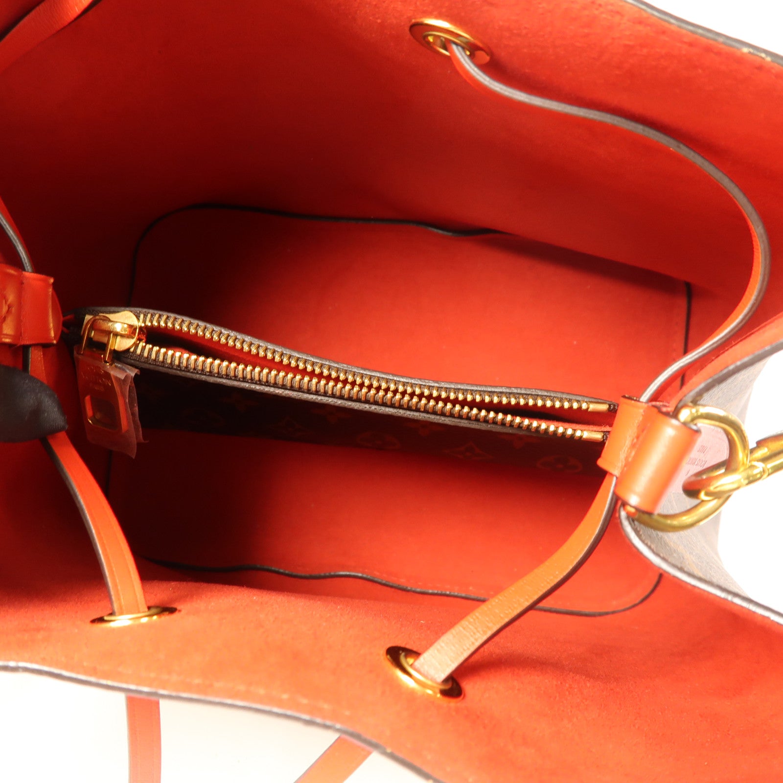 LOUIS VUITTON GHW Neo Noe Bucket Bag Shoulder Handbag M44021 Monogram Coquelicot