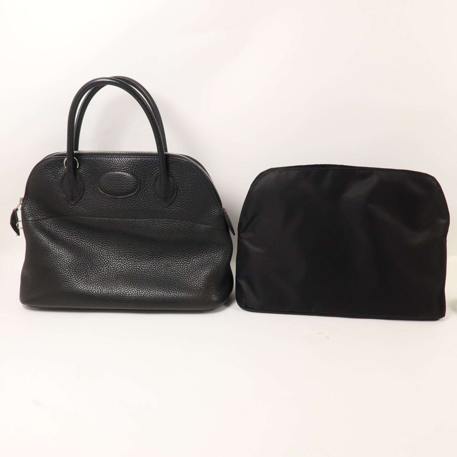 HERMES Clemence皮革Bolide 31手挽袋Noir
