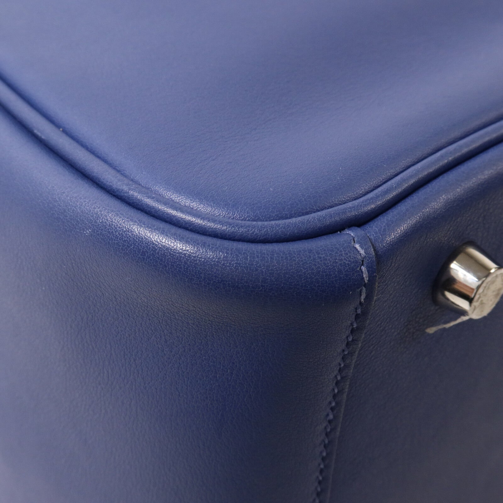 HERMES Swift皮革/Epsom皮革Lindy 30手挽肩背兩用袋Bleu Brighton