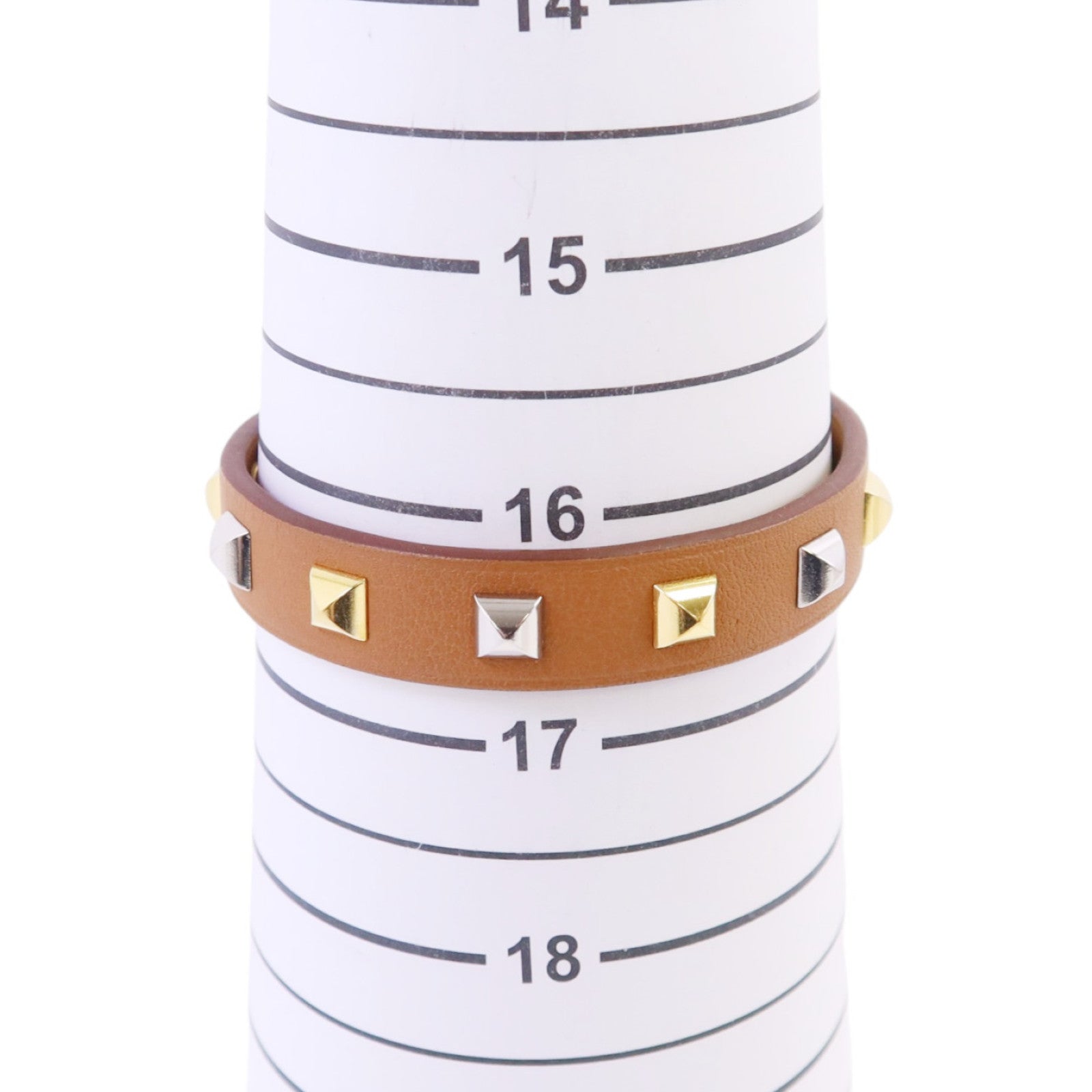 HERMES 牛皮皮革Mini Dog Round Coeur Bangle銀扣手鐲