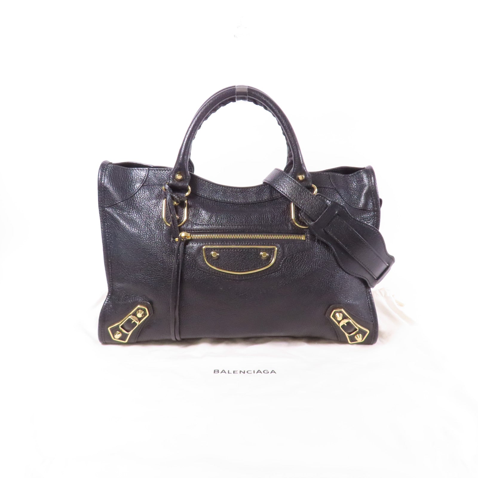 BALENCIAGA 牛皮皮革City金扣手挽肩背兩用袋