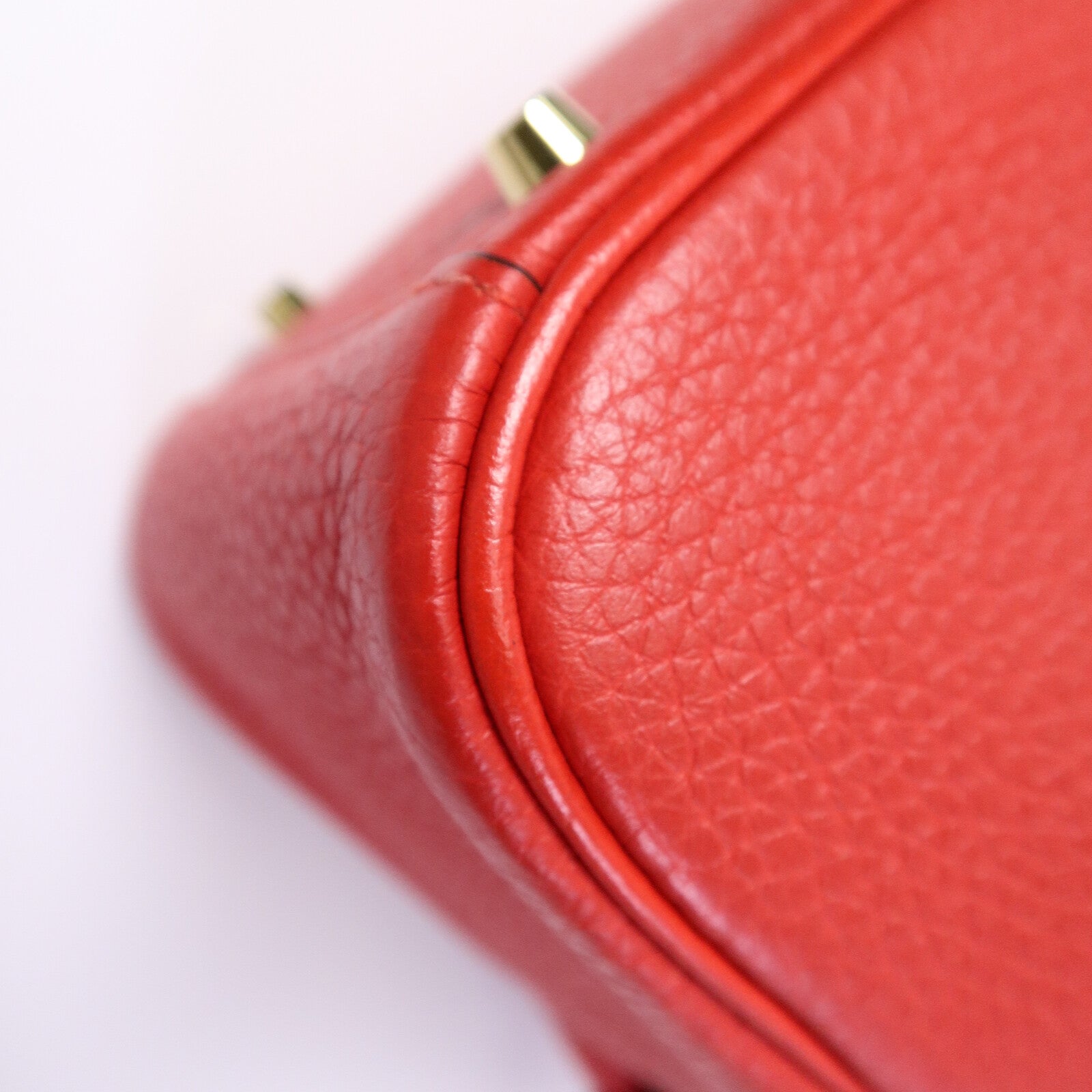HERMES Clemence皮革Mini Lindy金扣手挽肩背兩用袋