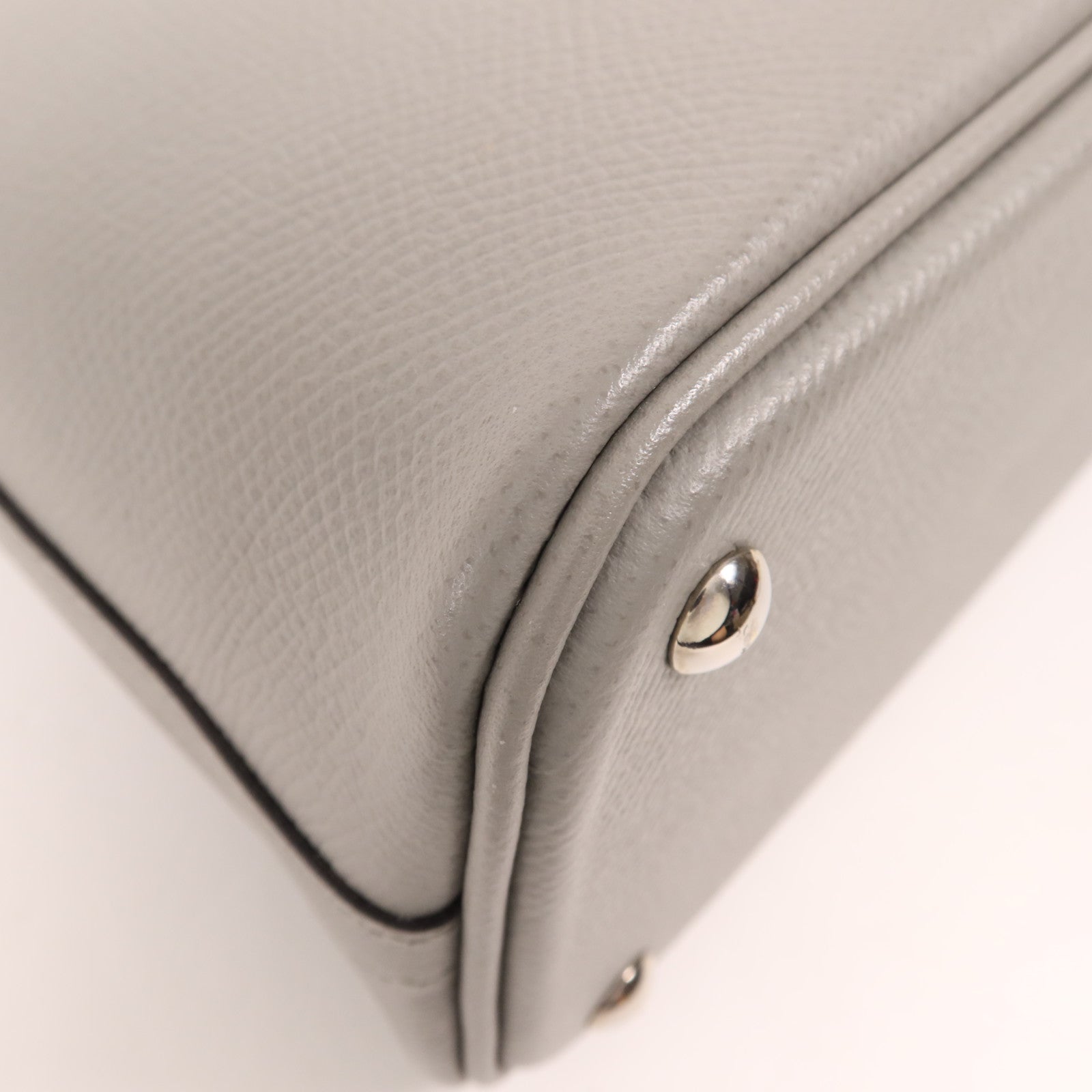 HERMES Epsom皮革Bolide 27銀扣手挽肩背兩用袋Gris Mouette