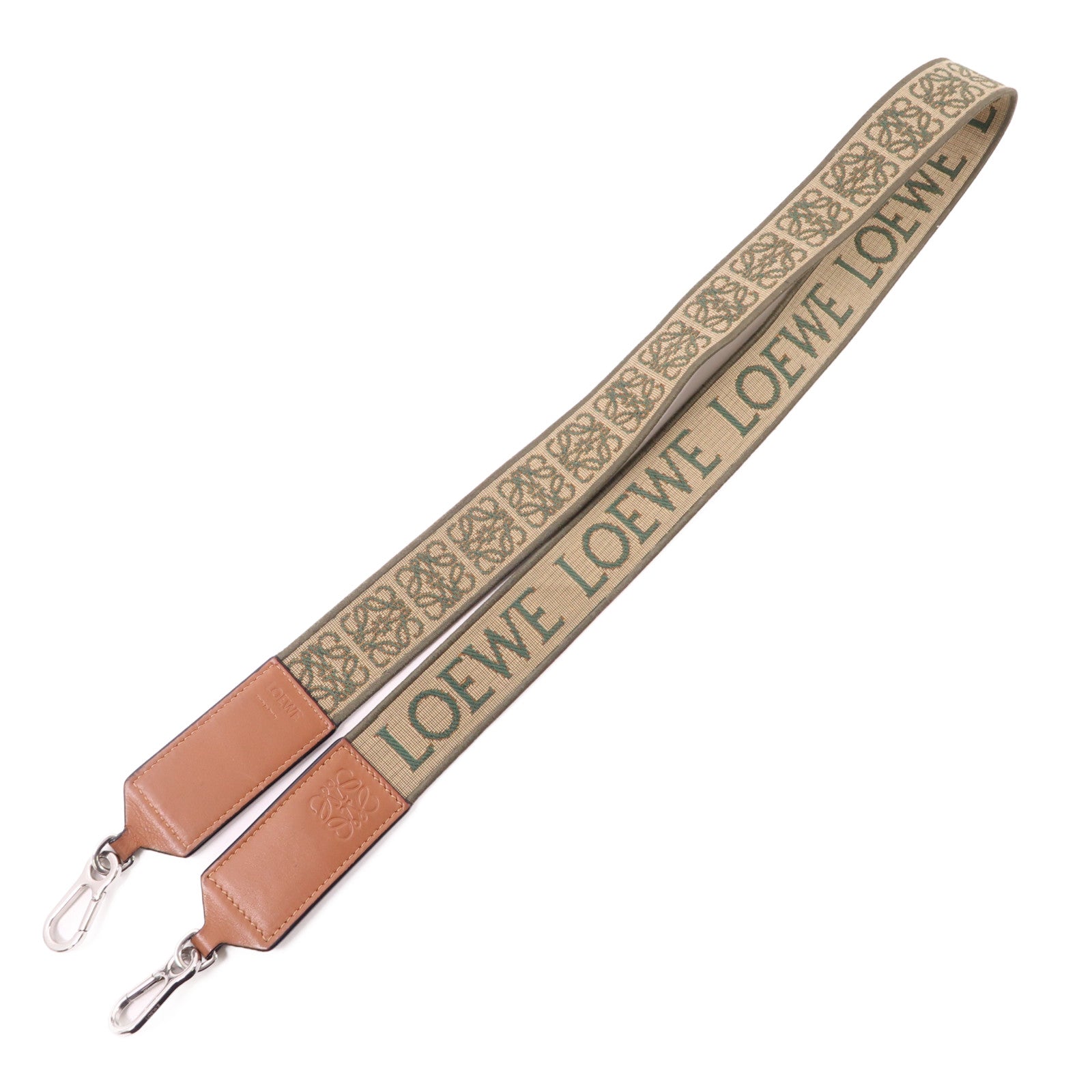 LOEWE 帆布Shoulder Strap金扣肩帶