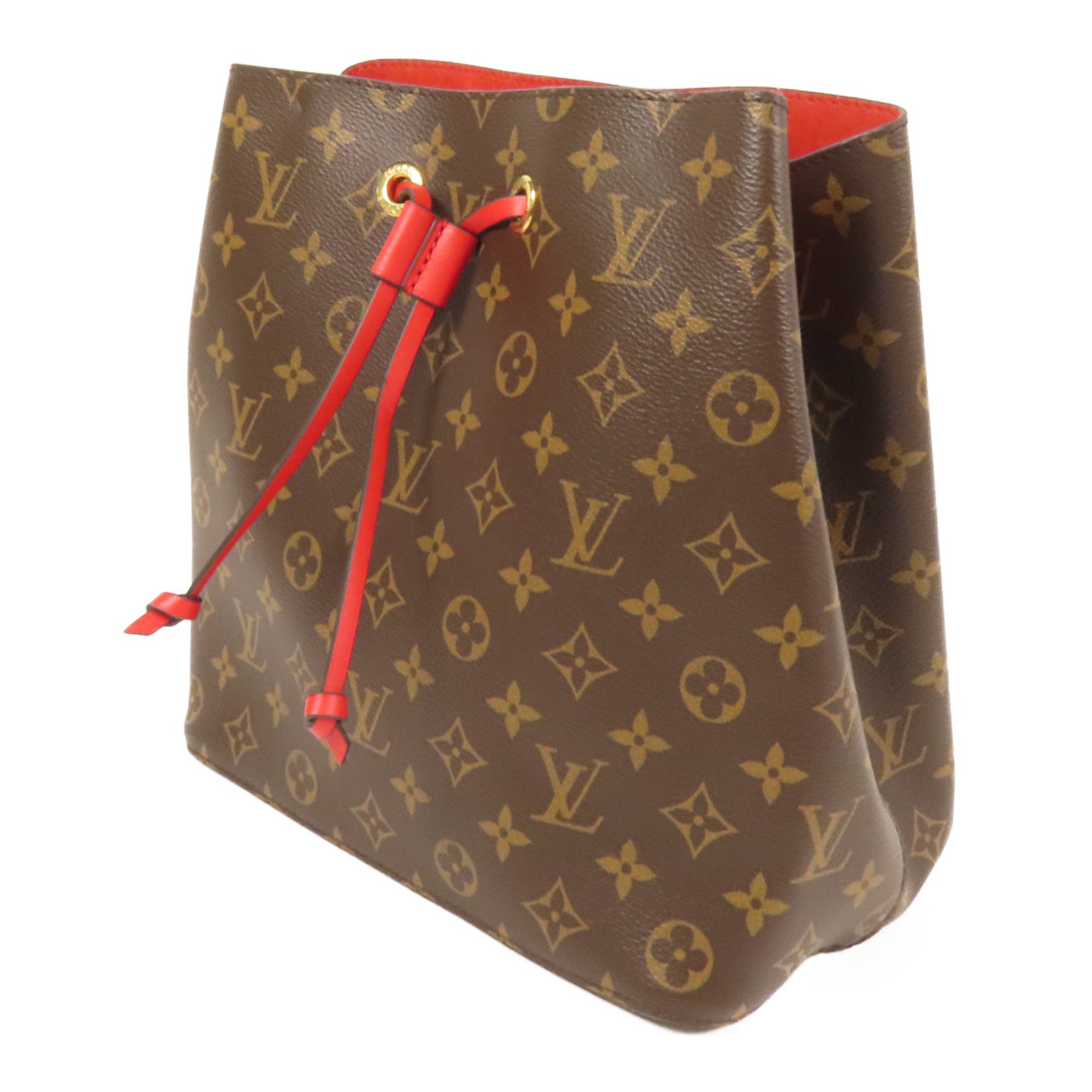LOUIS VUITTON Monogram Neo Noe Bucket Bag金扣肩背袋Coquelicot