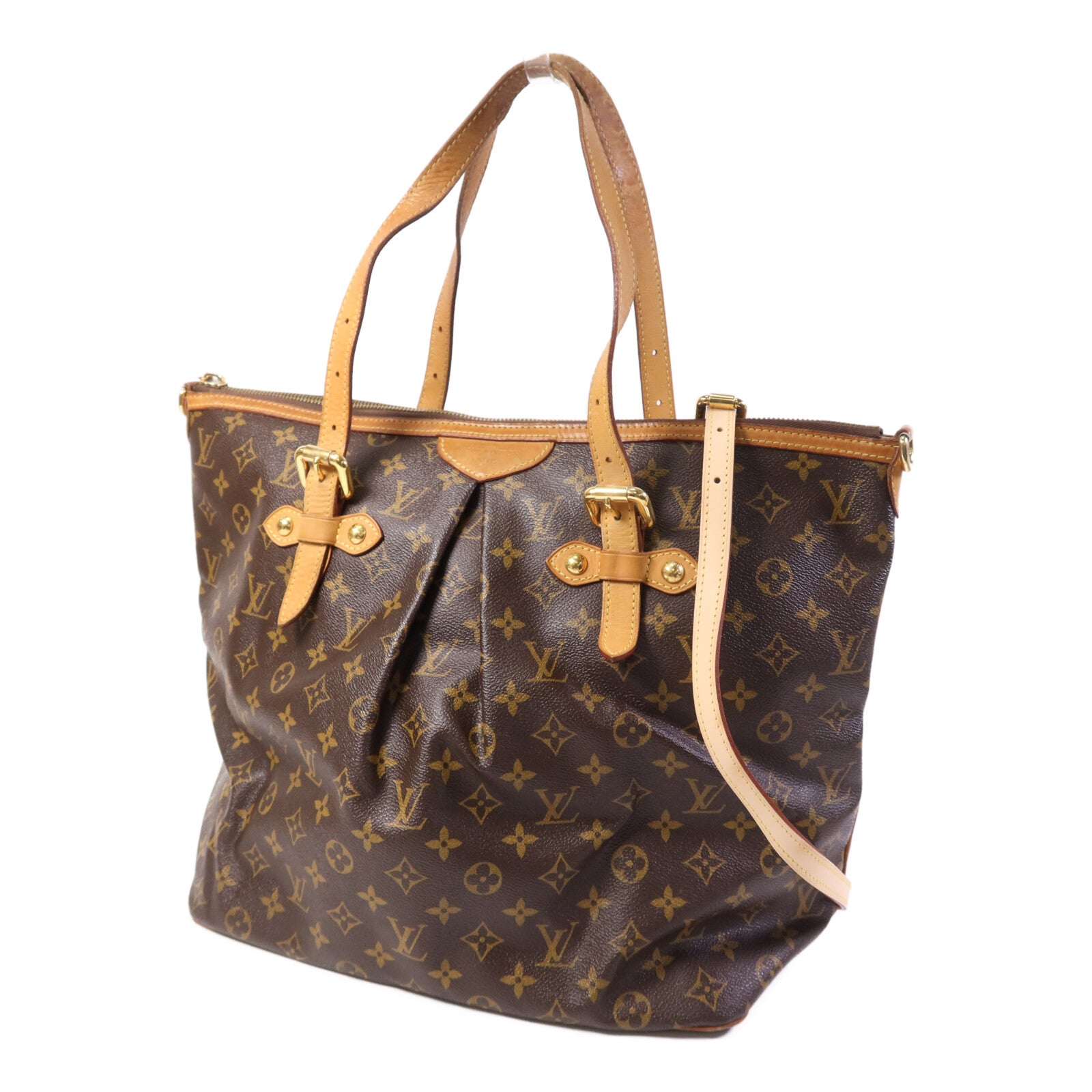 LOUIS VUITTON Monogram Palermo GM金扣手挽肩背兩用袋