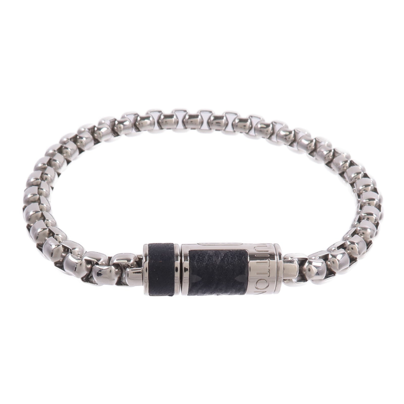 LOUIS VUITTON Monogram Eclipse Monogram Chain Bracelet手鏈
