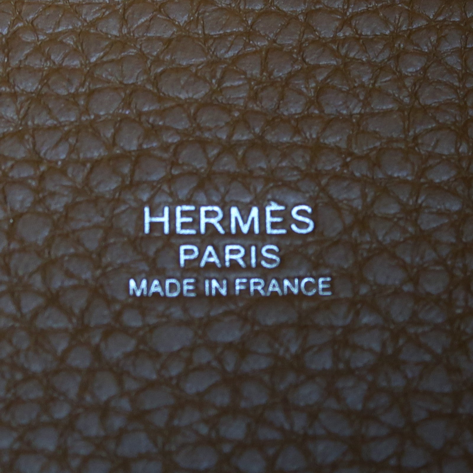 HERMES Clemence皮革Picotin PM銀扣手挽袋Gold啡色