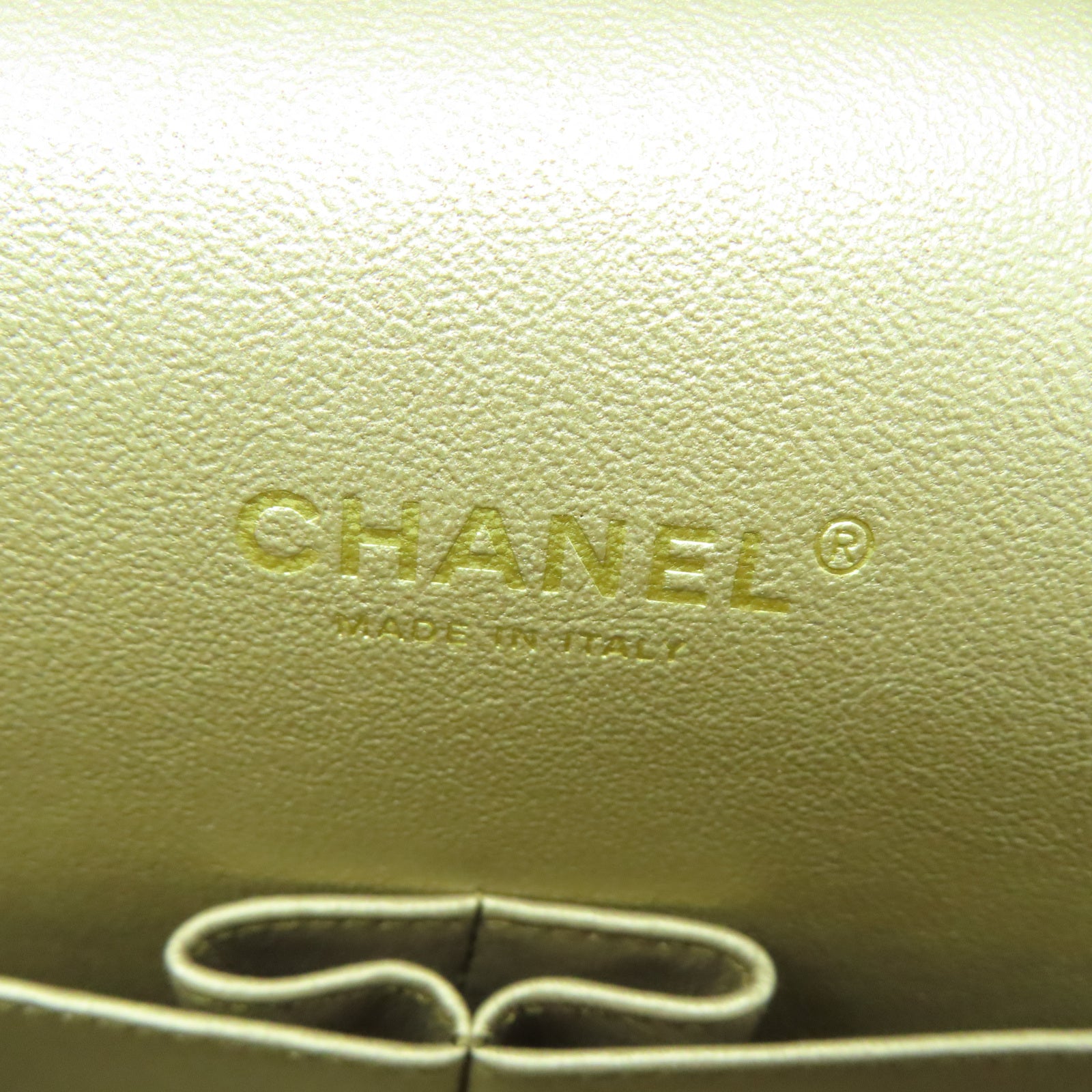 CHANEL 【激減優惠】菱格羊皮皮革Chain Shoulder金扣鏈帶肩背袋金色