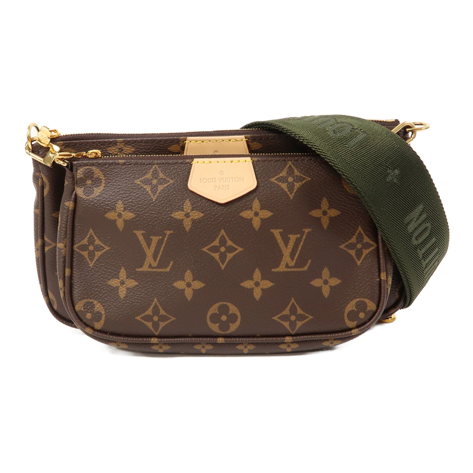 LOUIS VUITTON Monogram Multi Pochette金扣肩背袋啡色