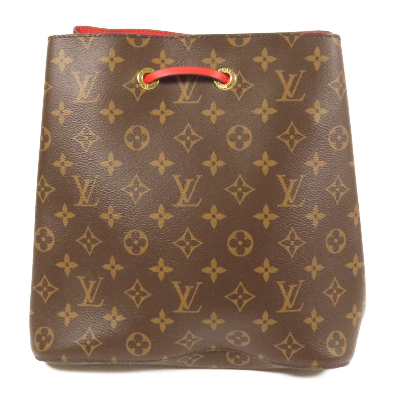 LOUIS VUITTON Monogram Neo Noe Bucket Bag金扣肩背袋Coquelicot