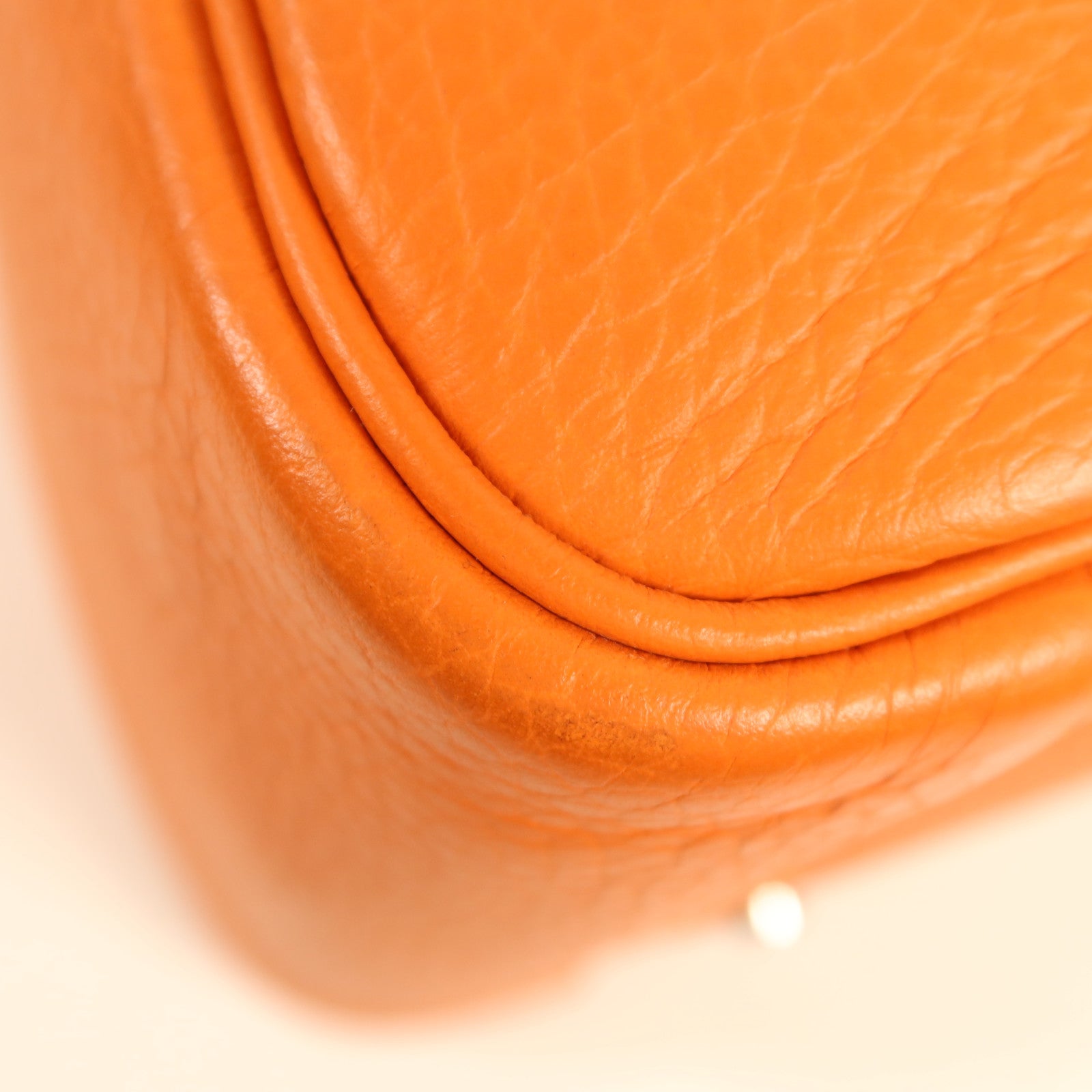 HERMES Clemence皮革Lindy 34銀扣手挽肩背兩用袋Feu