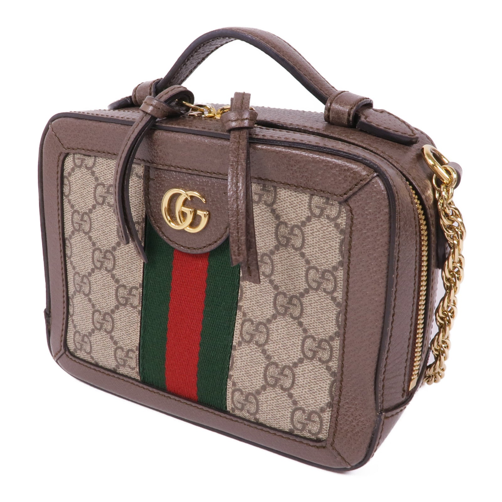 GUCCI 塗層帆布Ophidia GG Mini金扣手挽肩背兩用袋