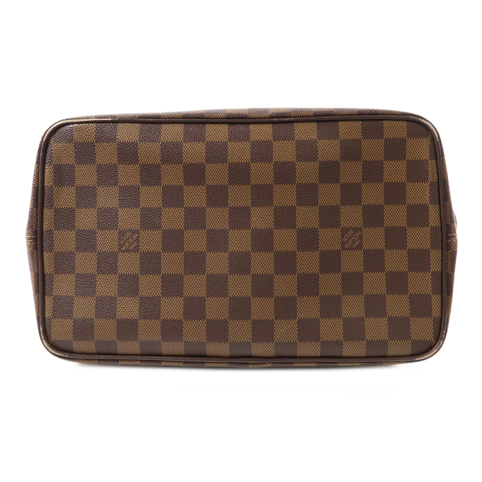 LOUIS VUITTON Damier Saleya MM金扣肩背袋棕色