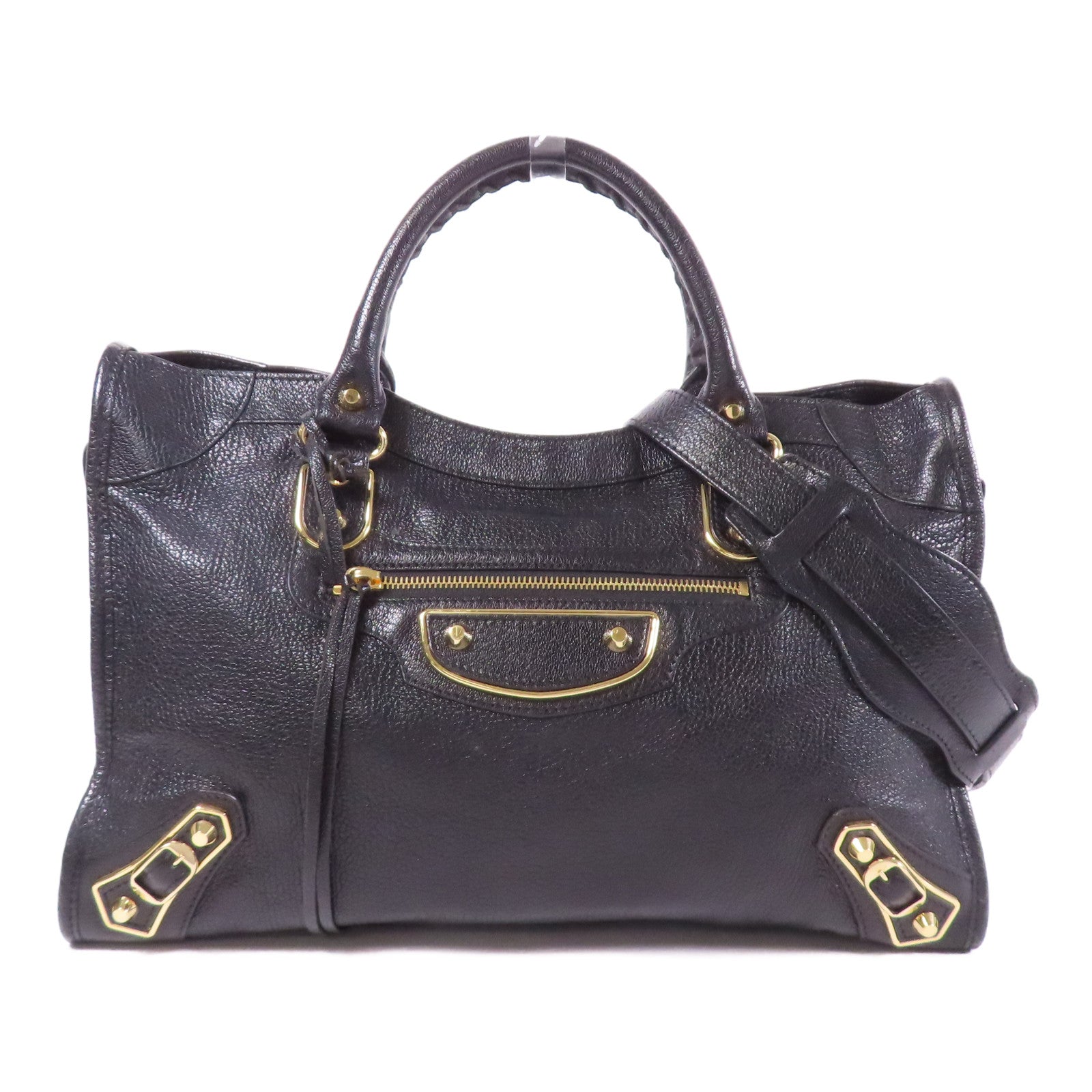BALENCIAGA 牛皮皮革City金扣手挽肩背兩用袋