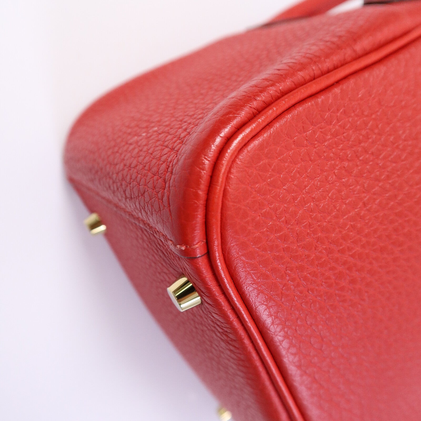 HERMES Clemence皮革Mini Lindy金扣手挽肩背兩用袋