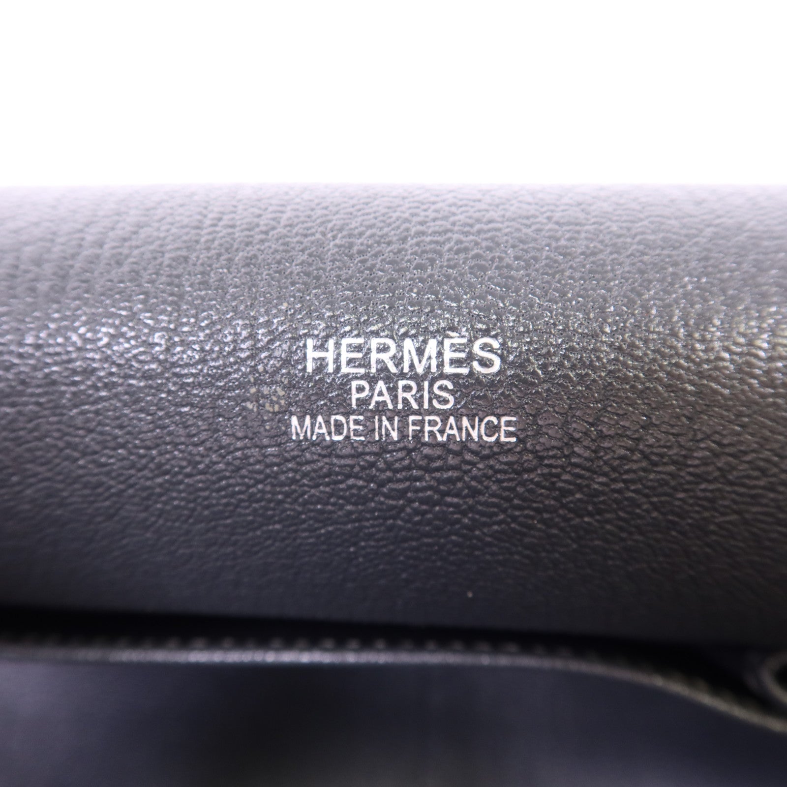 HERMES Clemence皮革Jypesiere 34銀扣肩背袋Etain