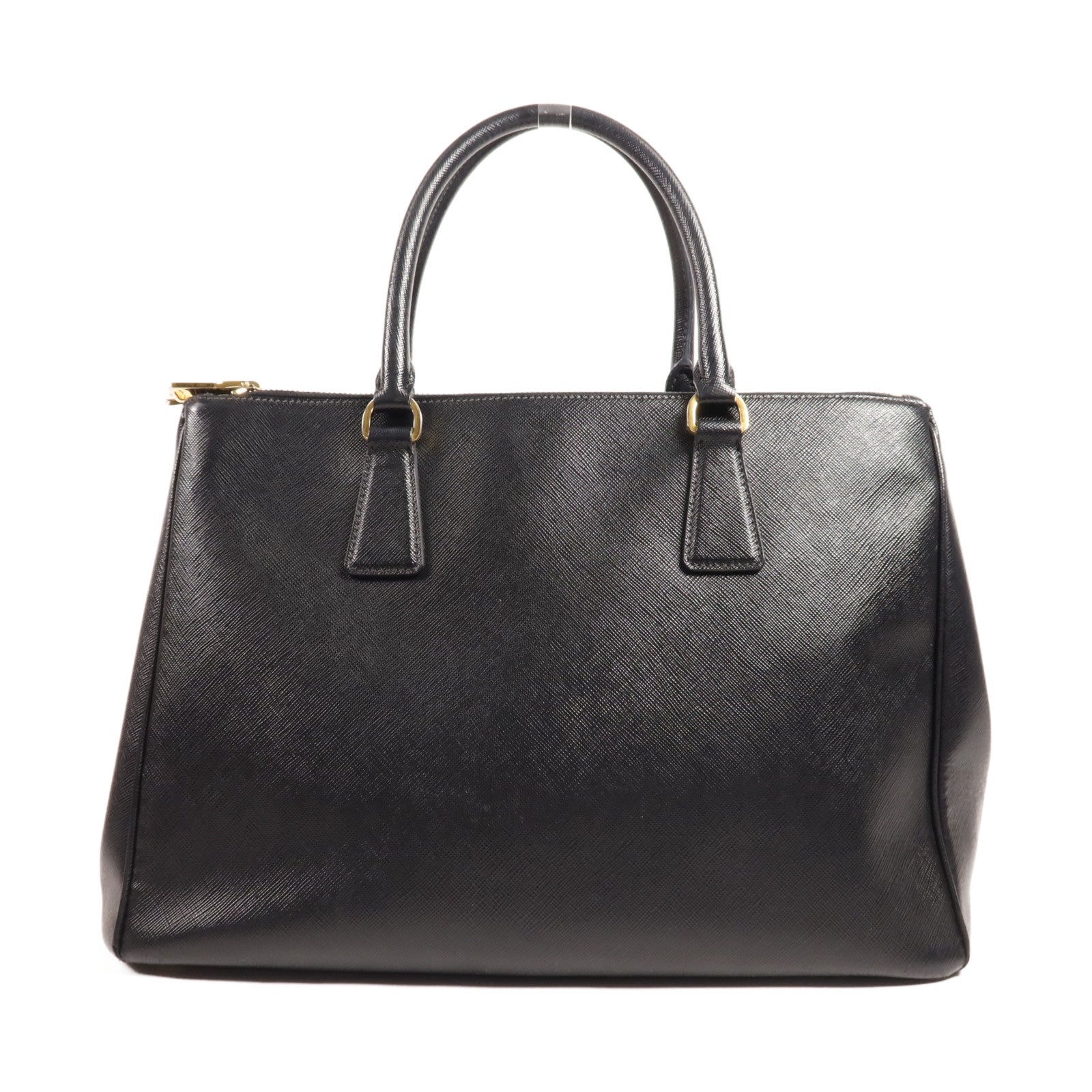 PRADA 牛皮皮革Double Zip Handbag金扣手挽袋