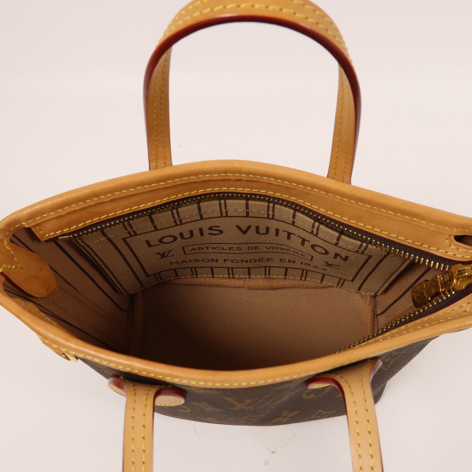 LOUIS VUITTON Monogram Neverfull BB金扣手挽肩背兩用袋