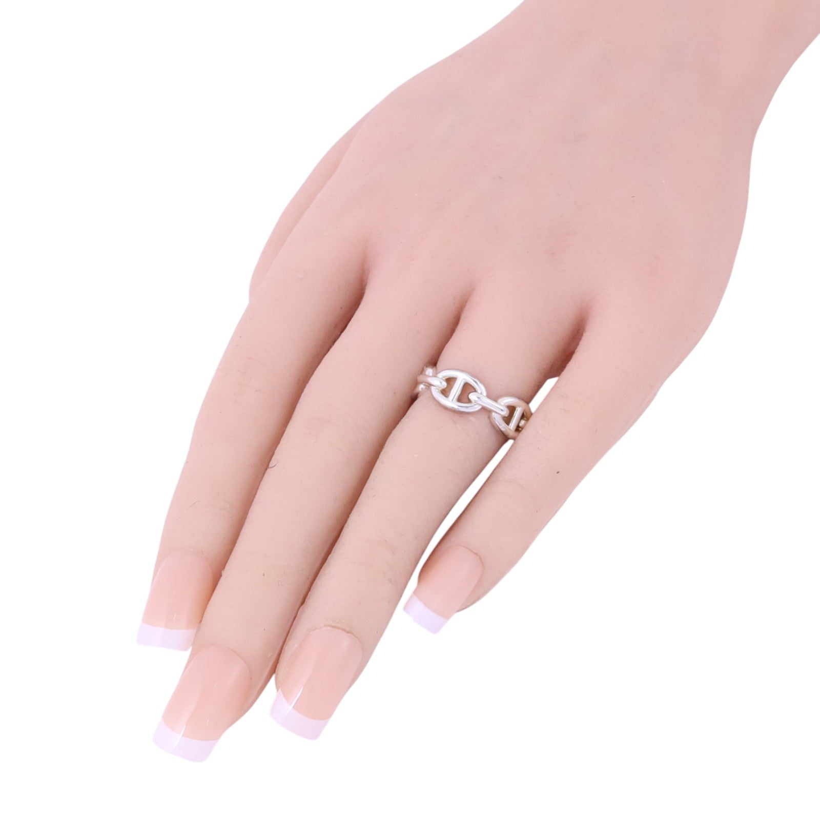 HERMES 925純銀Chaine D'Ancre Ring戒指#51/US#5.75