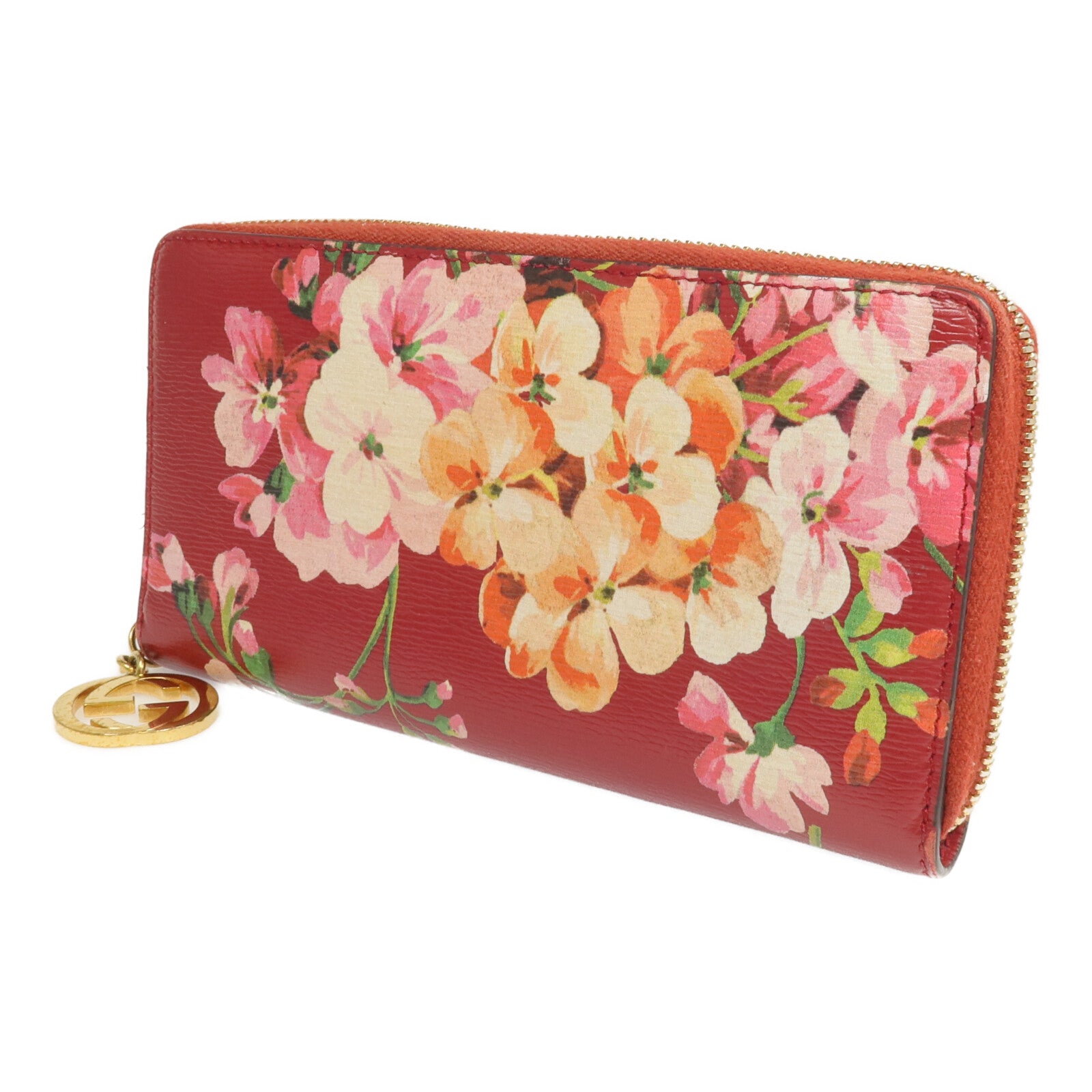 GUCCI 牛皮皮革Zipper Long Wallet金扣長錢包