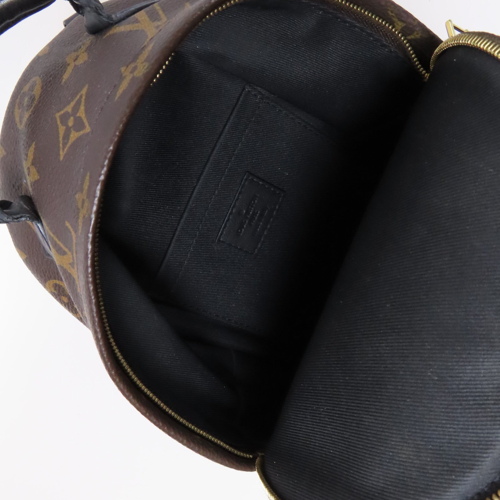 LOUIS VUITTON Monogram Palm Springs金扣背包啡色