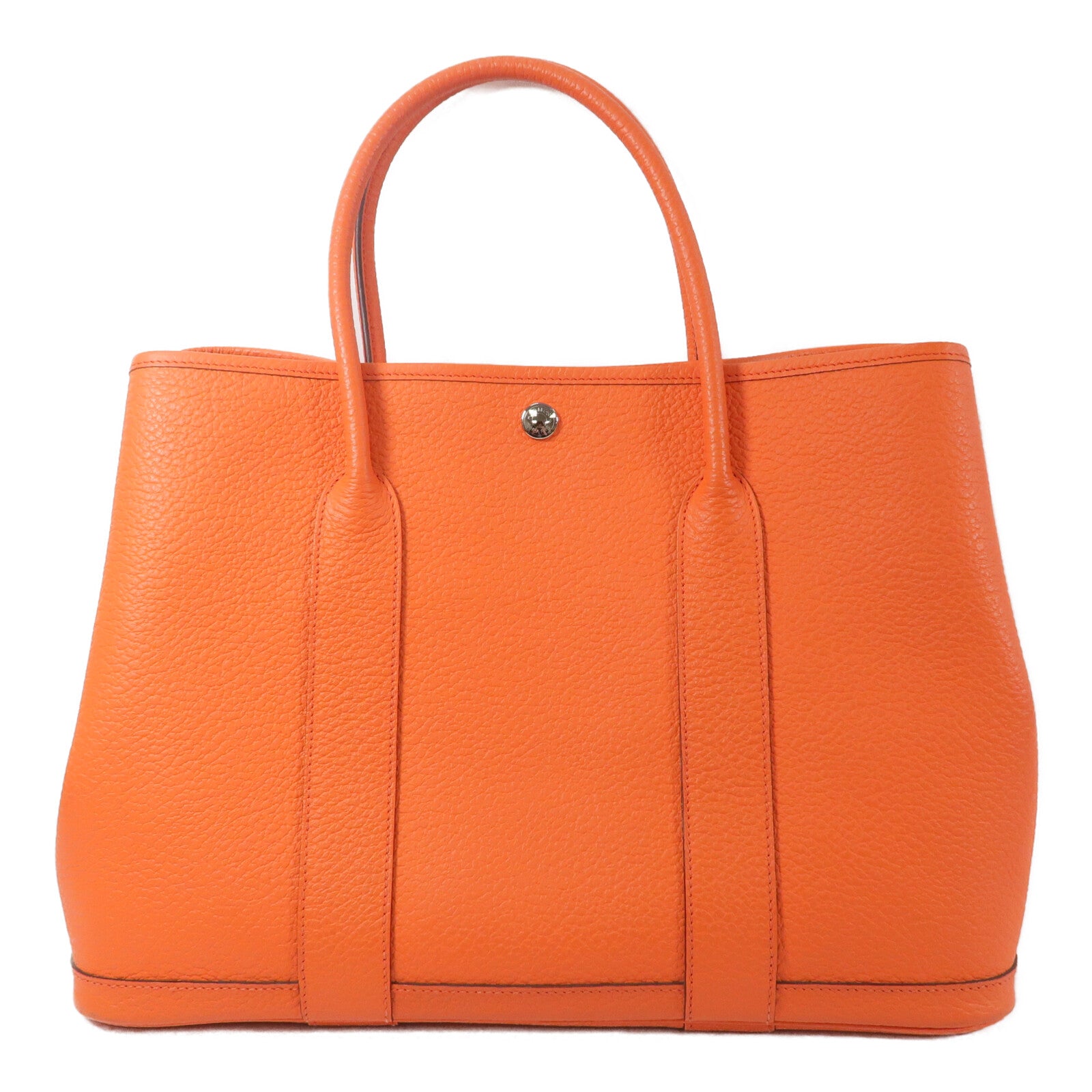 HERMES Negonda皮革Garden Party PM手挽袋Orange