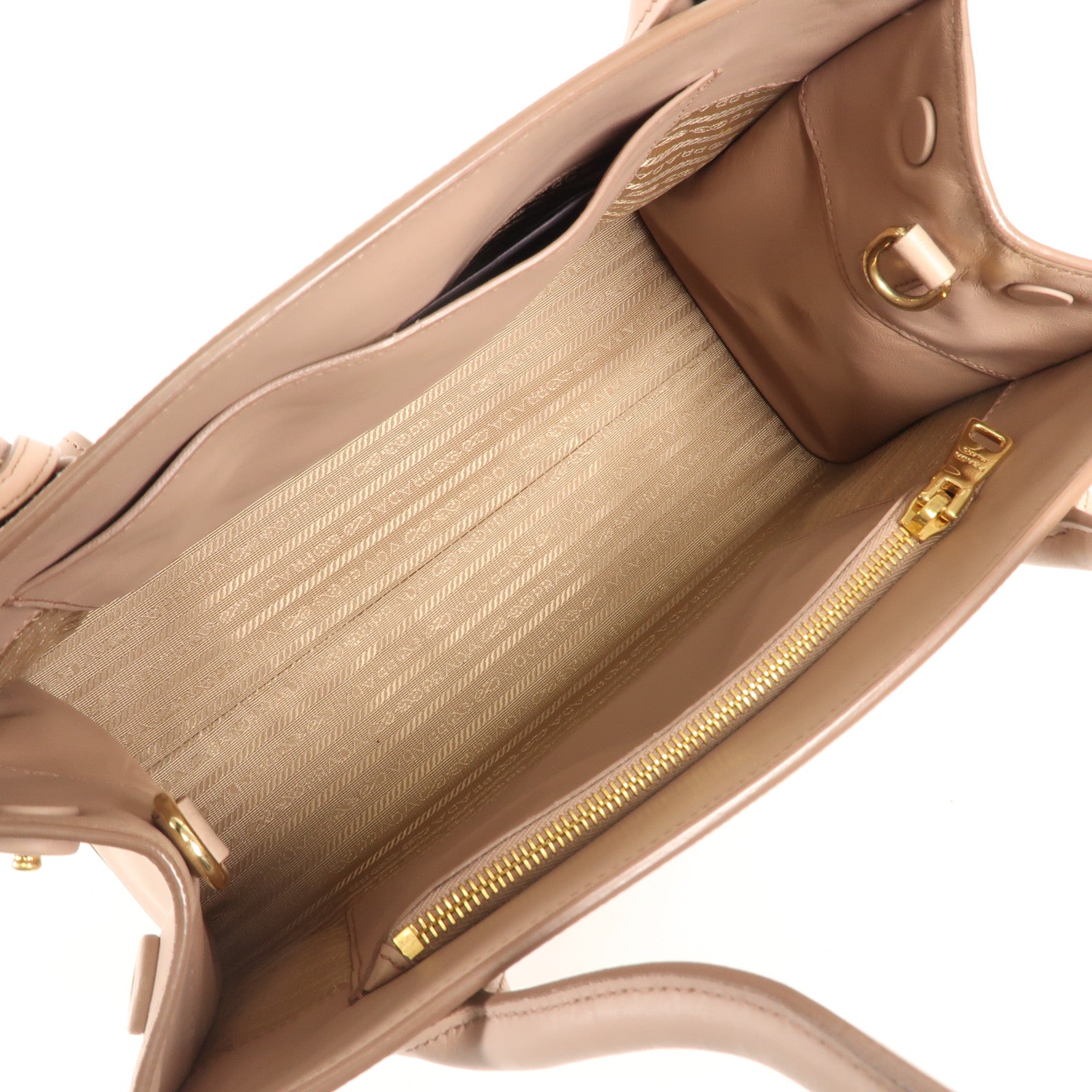 PRADA 牛皮皮革Monochrome金扣手挽肩背兩用袋