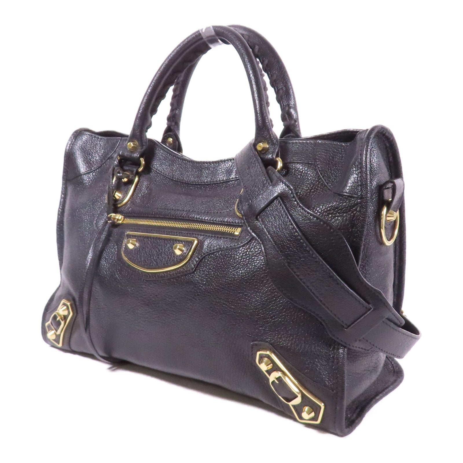 BALENCIAGA 牛皮皮革City金扣手挽肩背兩用袋