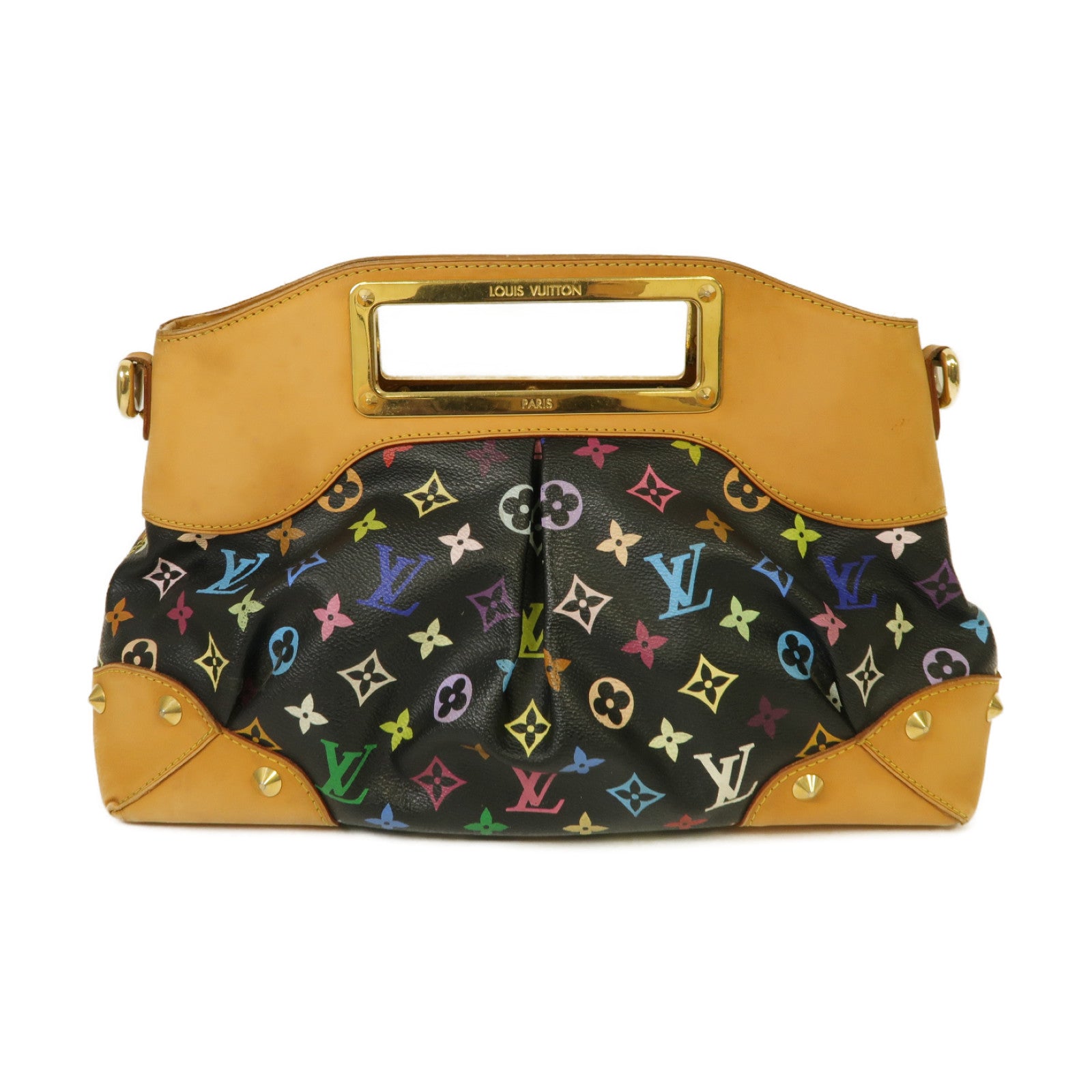 LOUIS VUITTON Monogram Multicolore Judy金扣手挽肩背兩用袋黒色/彩色
