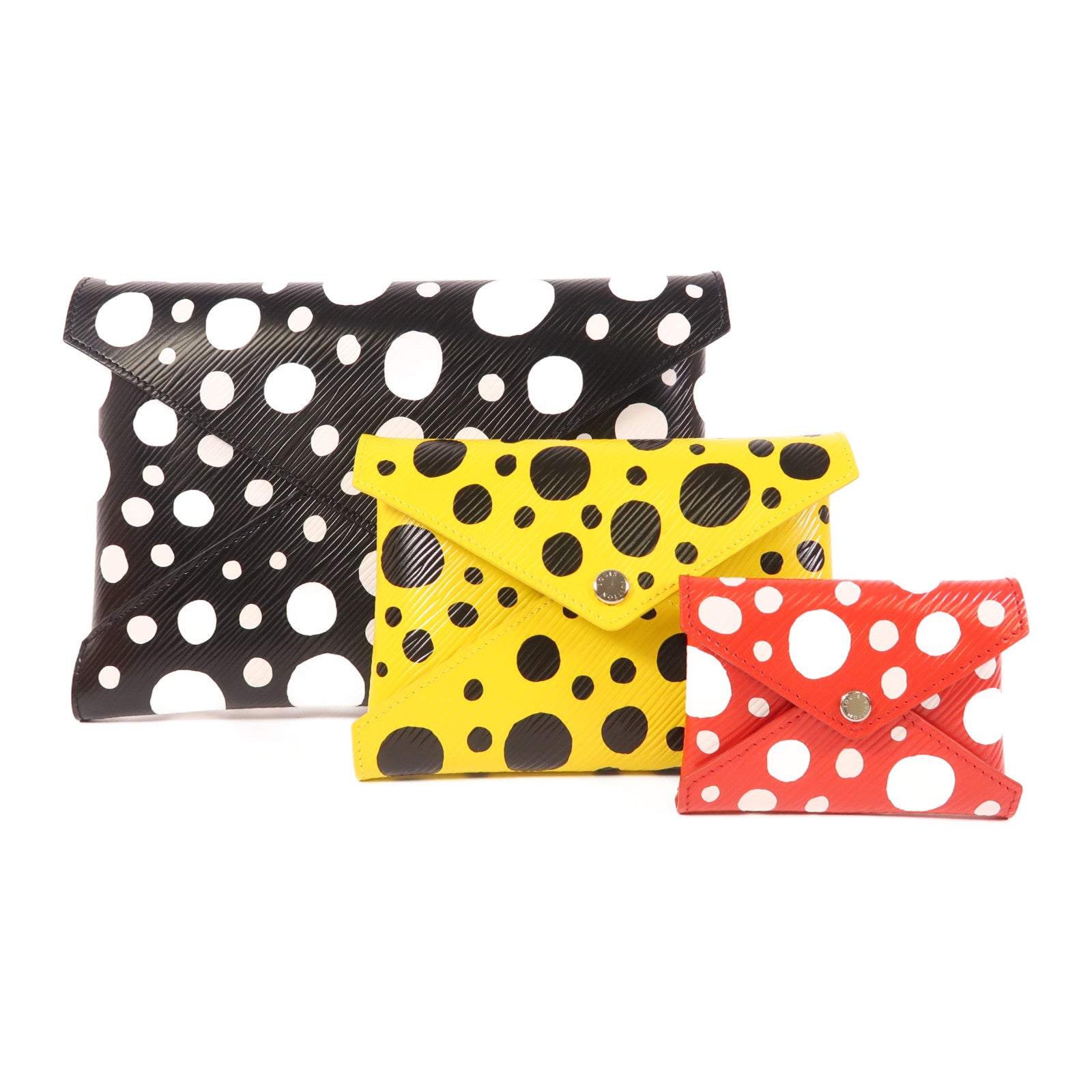 LOUIS VUITTON Epi LV X Yayoi Kusama Pochette銀扣手拿包